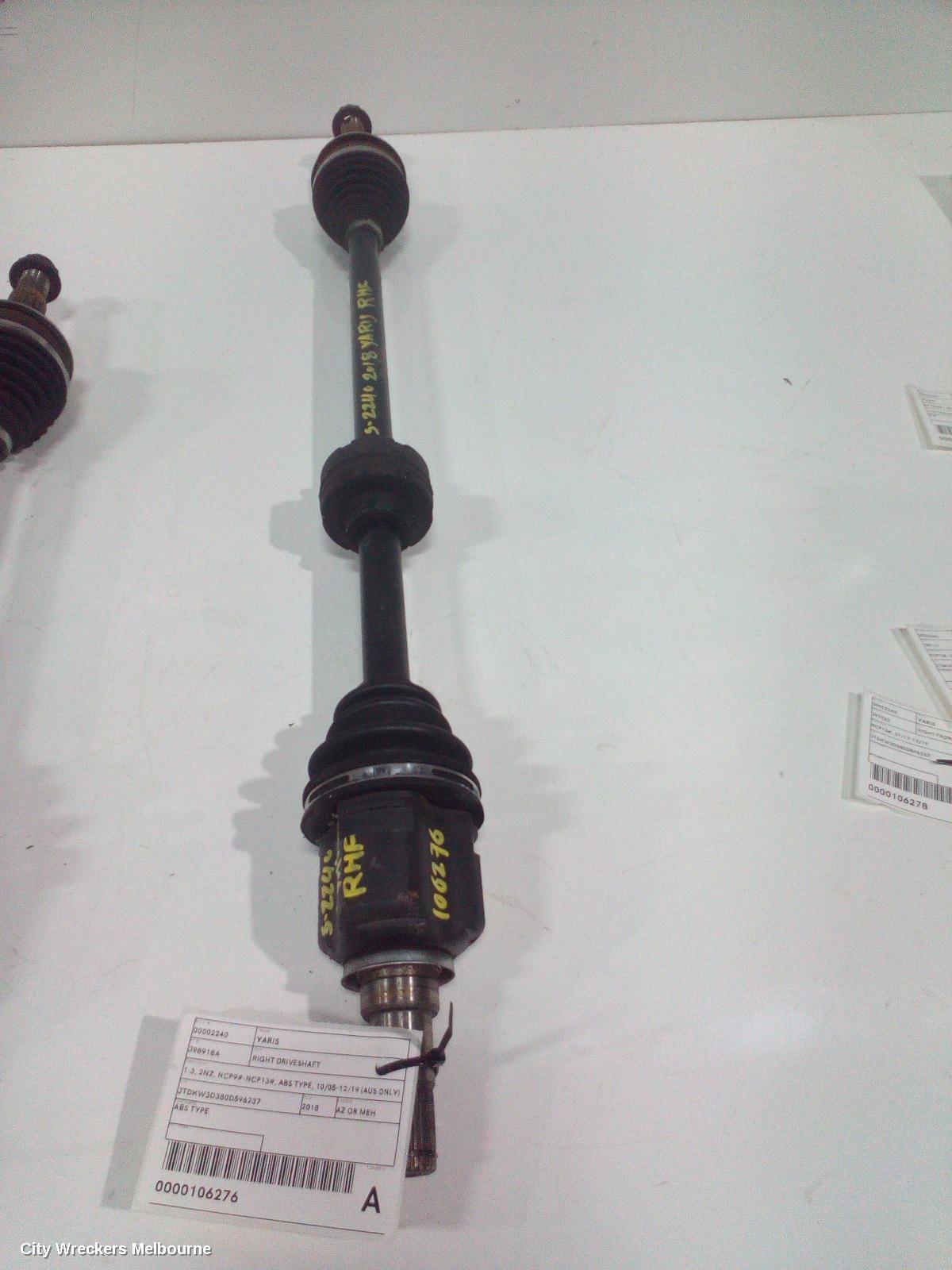 TOYOTA YARIS RIGHT DRIVESHAFT, 1.3, 2NZ, NCP9#-NCP13#, ABS TYPE, 10/2005 - 12/2019 (AUS ONLY) - Image 2