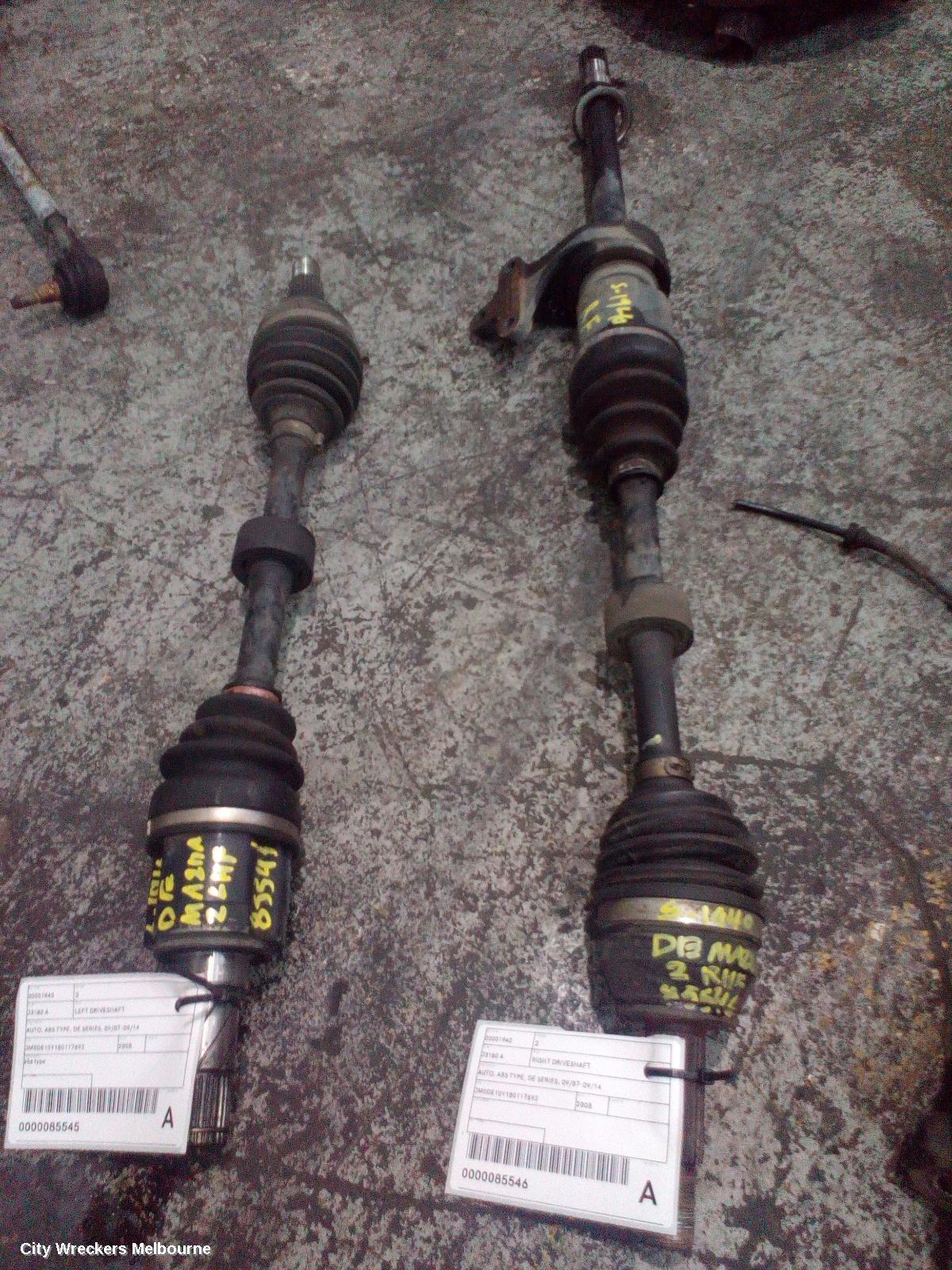 MAZDA 2 LEFT DRIVESHAFT, AUTO, ABS TYPE, DE SERIES, 09/2007 - 09/2014 - Image 2