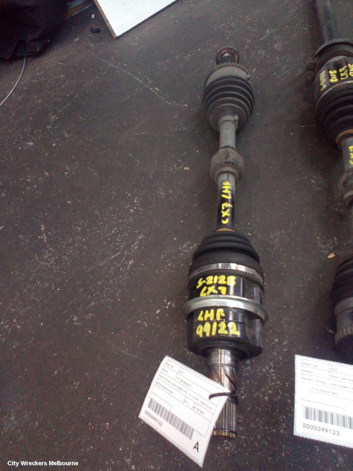 MAZDA CX7 LEFT DRIVESHAFT, FRONT, PETROL, NON TURBO TYPE, 2.5, L5, ER, 06/2009 - 02/2012 - Image 2