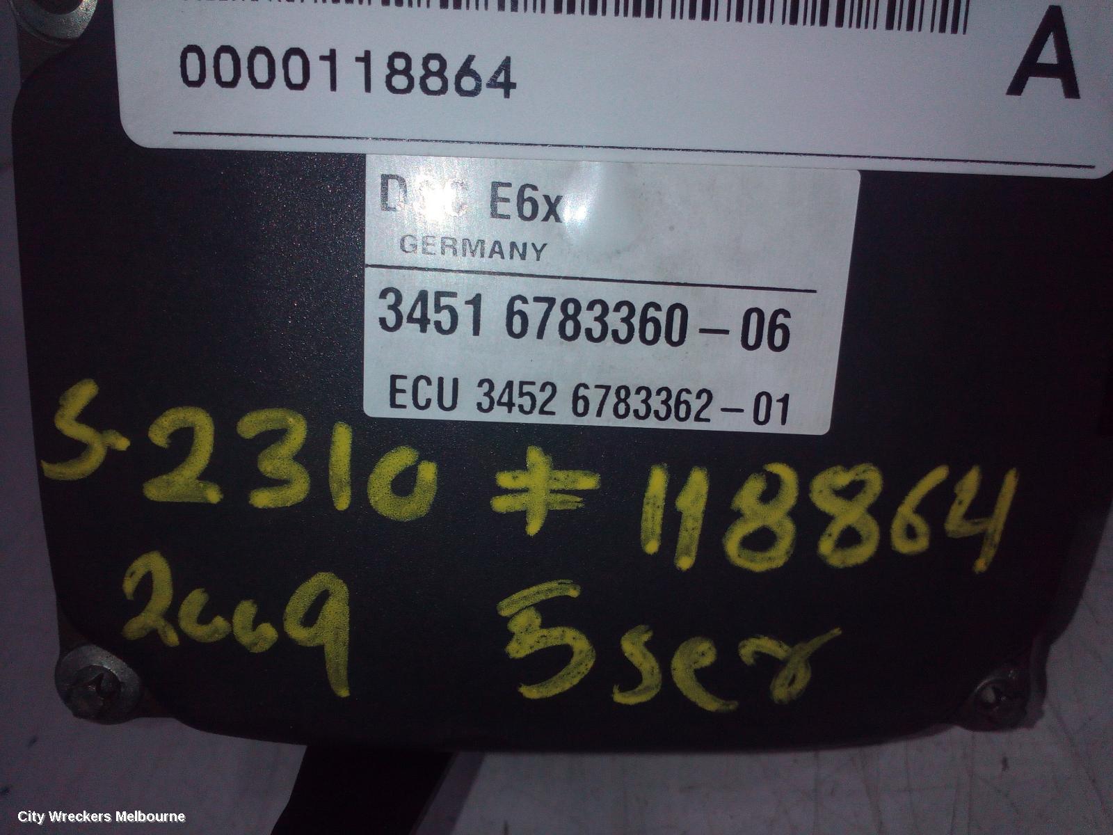 BMW 5 SERIES ABS PUMP/MODULATOR, E60, ON MODULE P/N 34516783360, ON ALLOY P/N 0265250217 P/N 34516774679, 10/2003 - 04/2010 - Image 2