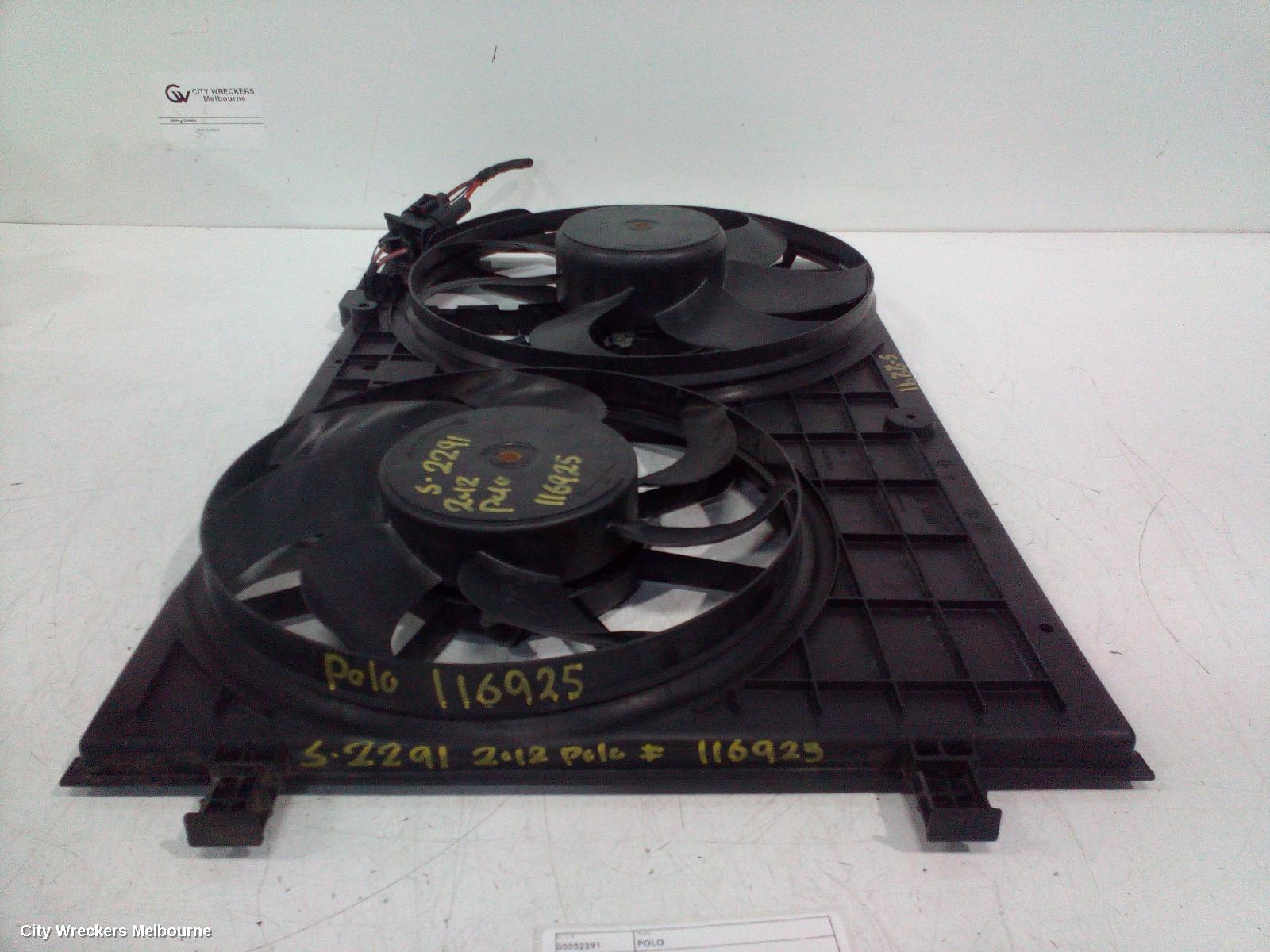 VOLKSWAGEN POLO FAN, DUAL FAN ASSY, 1.4, PETROL, TURBO/SCHARGED, 6R, 05/2010 - 05/2014 - Image 3