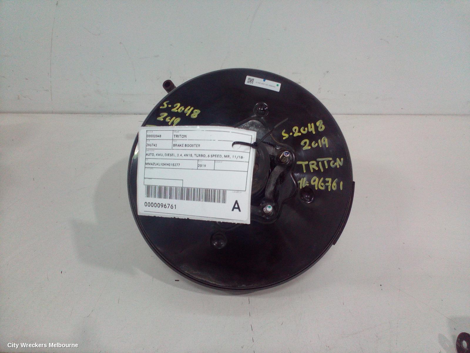 MITSUBISHI TRITON BRAKE BOOSTER, AUTO, 4WD, DIESEL, 2.4, 4N15, TURBO, 6 SPEED, MR, 11/2018 ONWARDS - Image 1