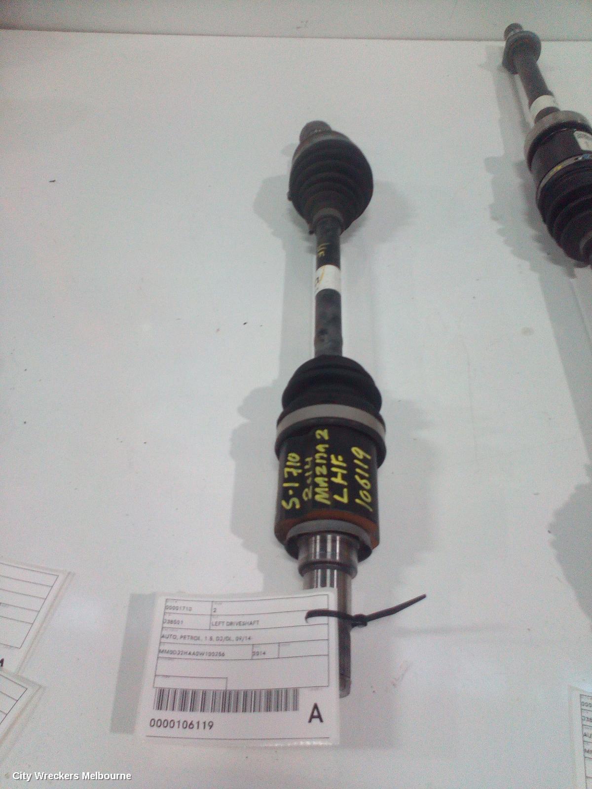 MAZDA 2 LEFT DRIVESHAFT, AUTO, PETROL, 1.5, DJ/DL, 09/2014 ONWARDS - Image 1