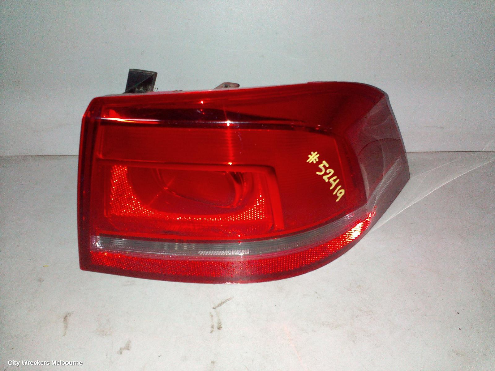VOLKSWAGEN PASSAT LEFT TAILLIGHT, 3C/MK6 B7, SEDAN, NON LED TYPE, 09/2010 - 05/2015 - Image 1
