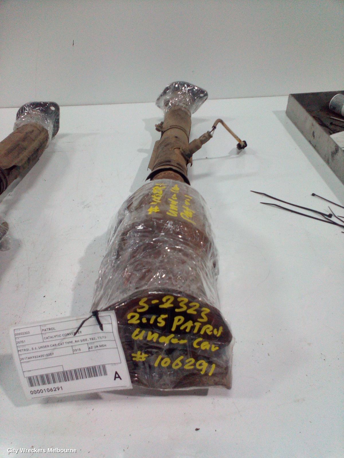 NISSAN PATROL CATALYTIC CONVERTER, PETROL, 5.6, UNDER CAR-CAT TYPE, RH SIDE, Y62, 11/2012 - 01/2016 - Image 3