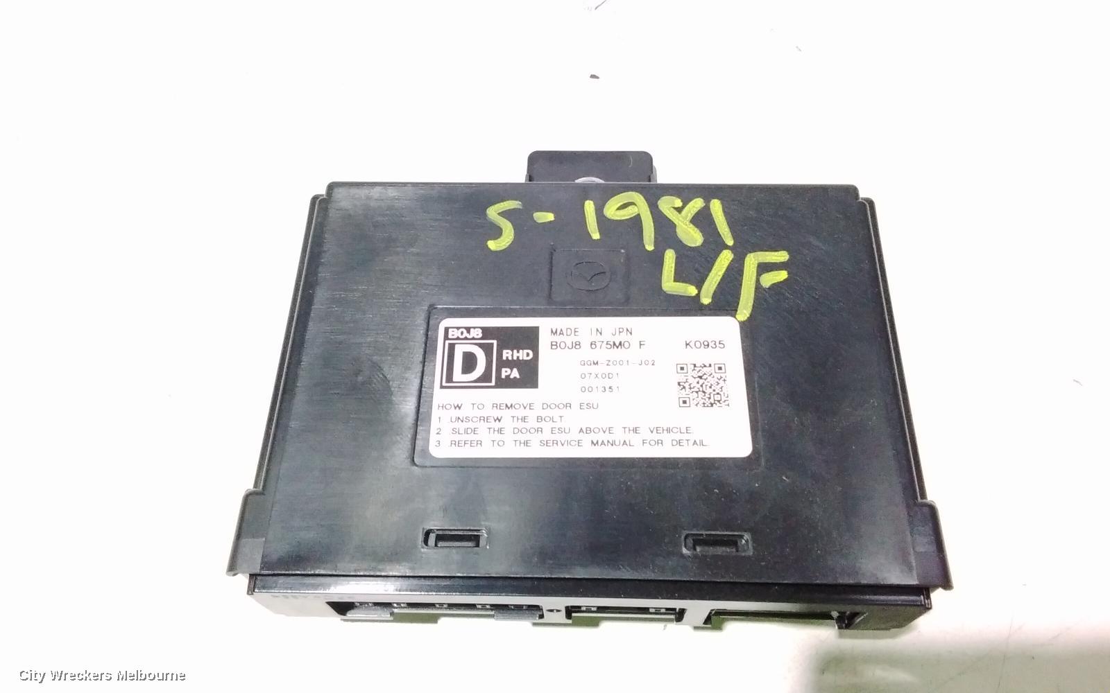 MAZDA 3, BP, 03/2019 ONWARDS, B0J8 675MO F  LHF DOOR CONTROL MODULE: 98255 - Image 2