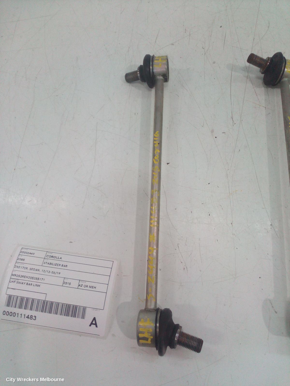 TOYOTA COROLLA STABILISER BAR, ZRE172R, SEDAN, 12/2013 - 06/2019 - Image 2