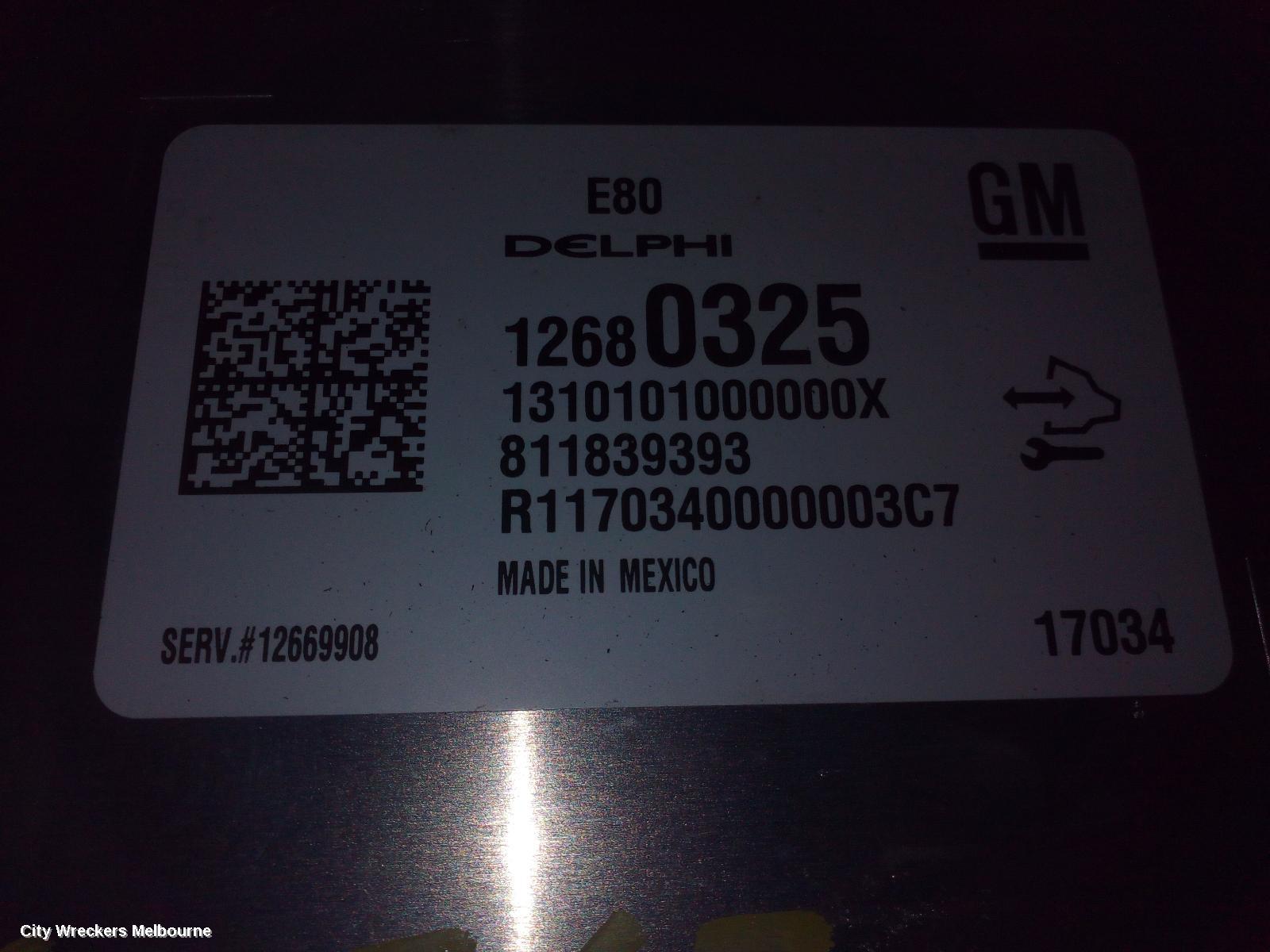 HOLDEN ASTRA ECU, ENGINE ECU, 1.4, PETROL, ECU ONLY, BK, 09/2016 ONWARDS - Image 2