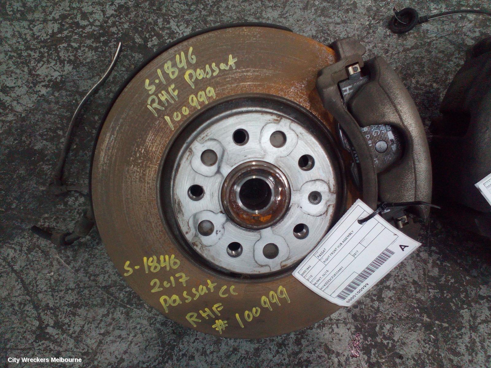 VOLKSWAGEN PASSAT RIGHT FRONT HUB ASSEMBLY, B8/MK7, 2WD, 06/2015 ONWARDS - Image 2