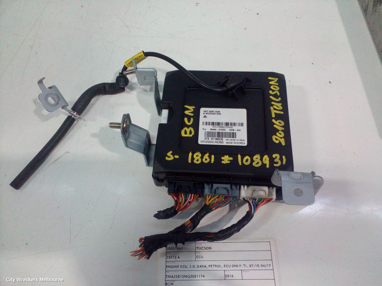 HYUNDAI TUCSON ECU, ENGINE ECU, 2.0, G4NA, PETROL, ECU ONLY, TL, 07/2015 - 04/2017 (AUS ONLY) - Image 1