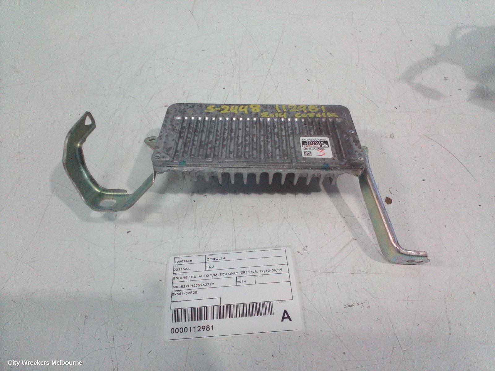 TOYOTA COROLLA ECU, ENGINE ECU, AUTO T/M, ECU ONLY, ZRE172R, 12/2013 - 06/2019 - Image 1