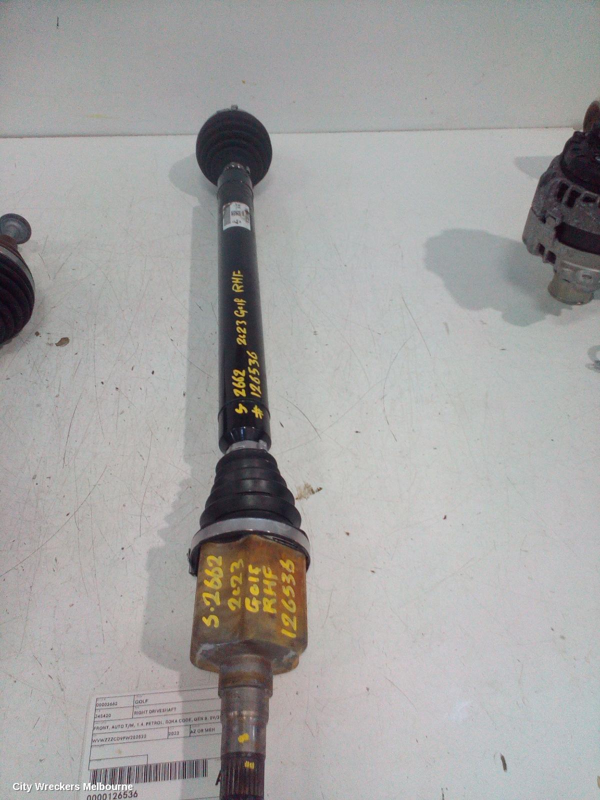 VOLKSWAGEN GOLF RIGHT DRIVESHAFT, FRONT, AUTO T/M, 1.4, PETROL, DJKA CODE, GEN 8, 09/2020 ONWARDS - Image 1