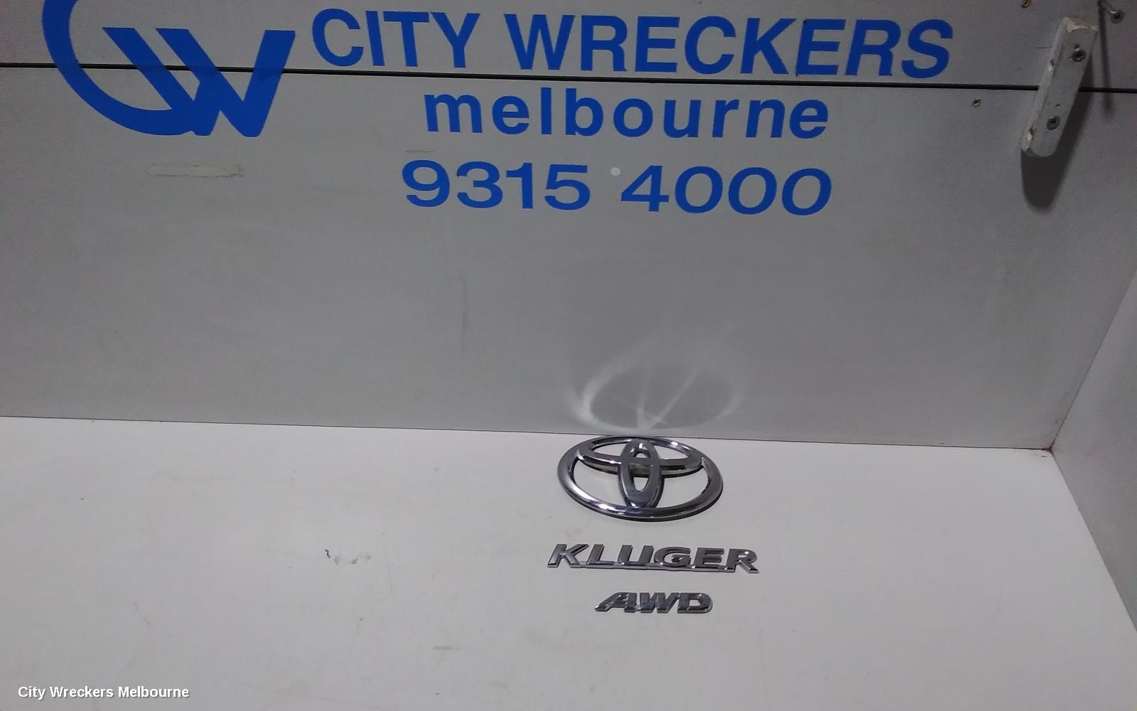 TOYOTA KLUGER, XU50 SERIES, 03/2014 - 02/2021, BADGES (KLUGER / AWD / TOYOTA): 82921 - Image 1