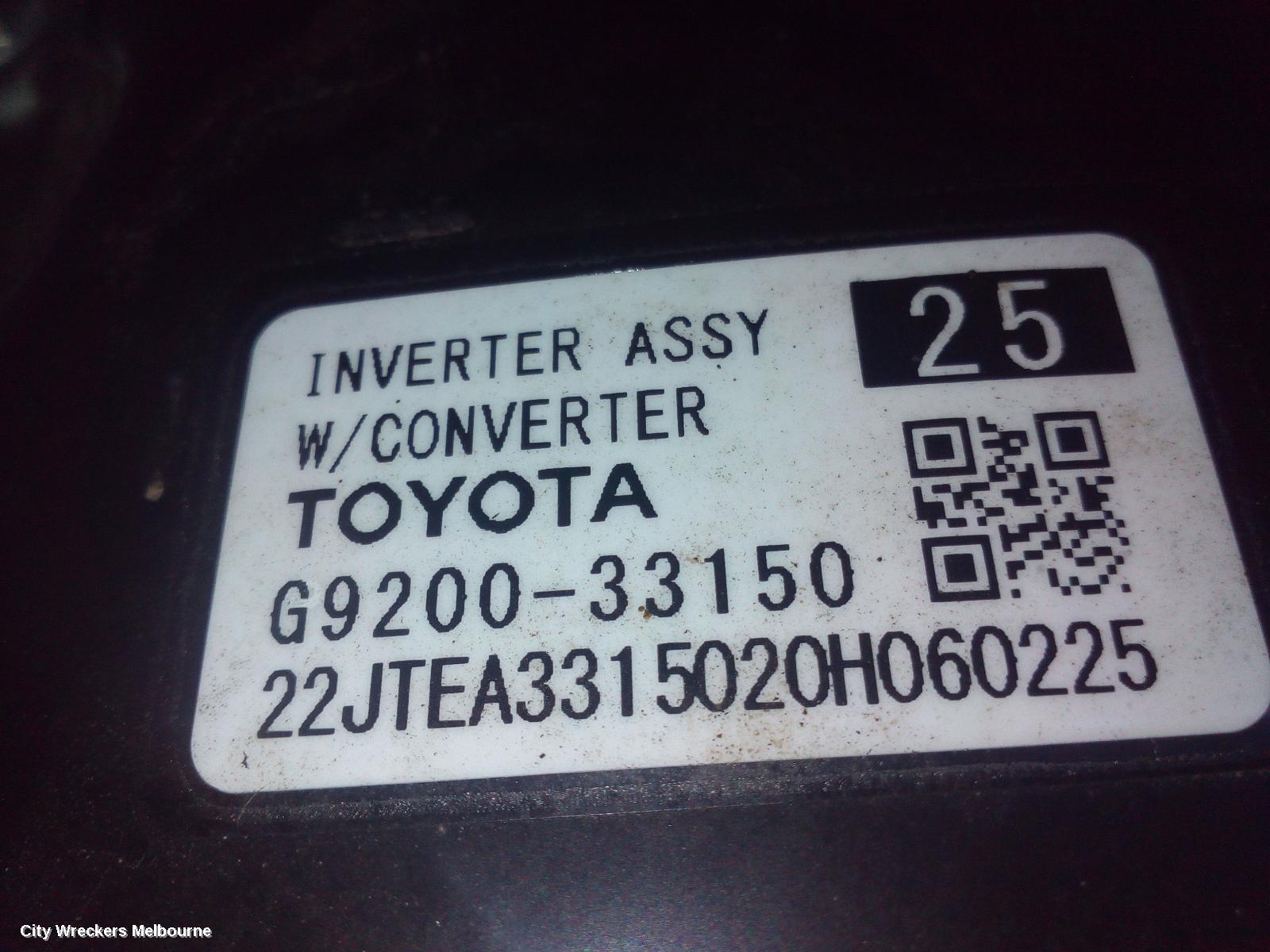 TOYOTA CAMRY INVERTER, HYBRID INVERTER, AXVH71, 09/2017 ONWARDS - Image 1