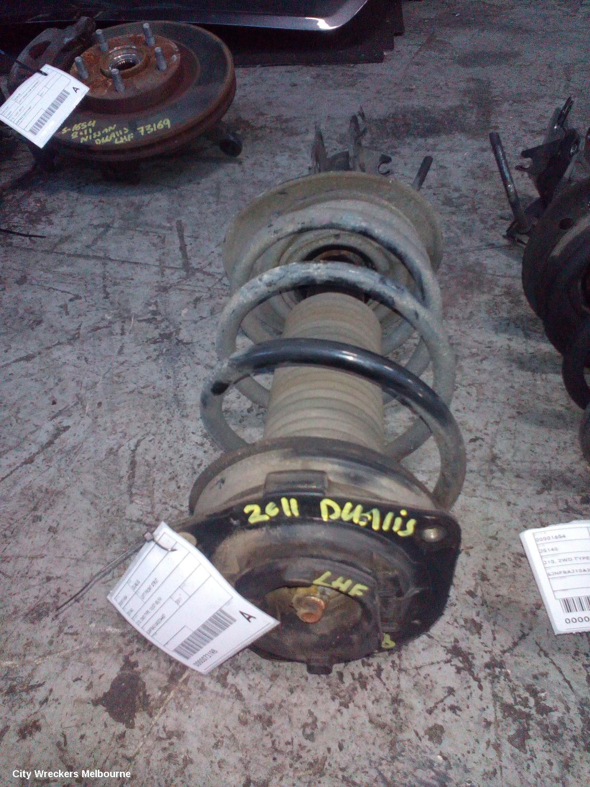 NISSAN DUALIS LEFT FRONT STRUT, J10, 2WD TYPE, 10/2007 - 05/2014 - Image 1