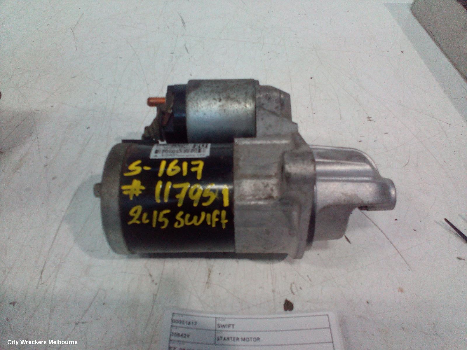 SUZUKI SWIFT STARTER, PETROL, 1.4, K14B, FZ, (VIN JSAFZC), 08/2010 - 03/2017 - Image 1