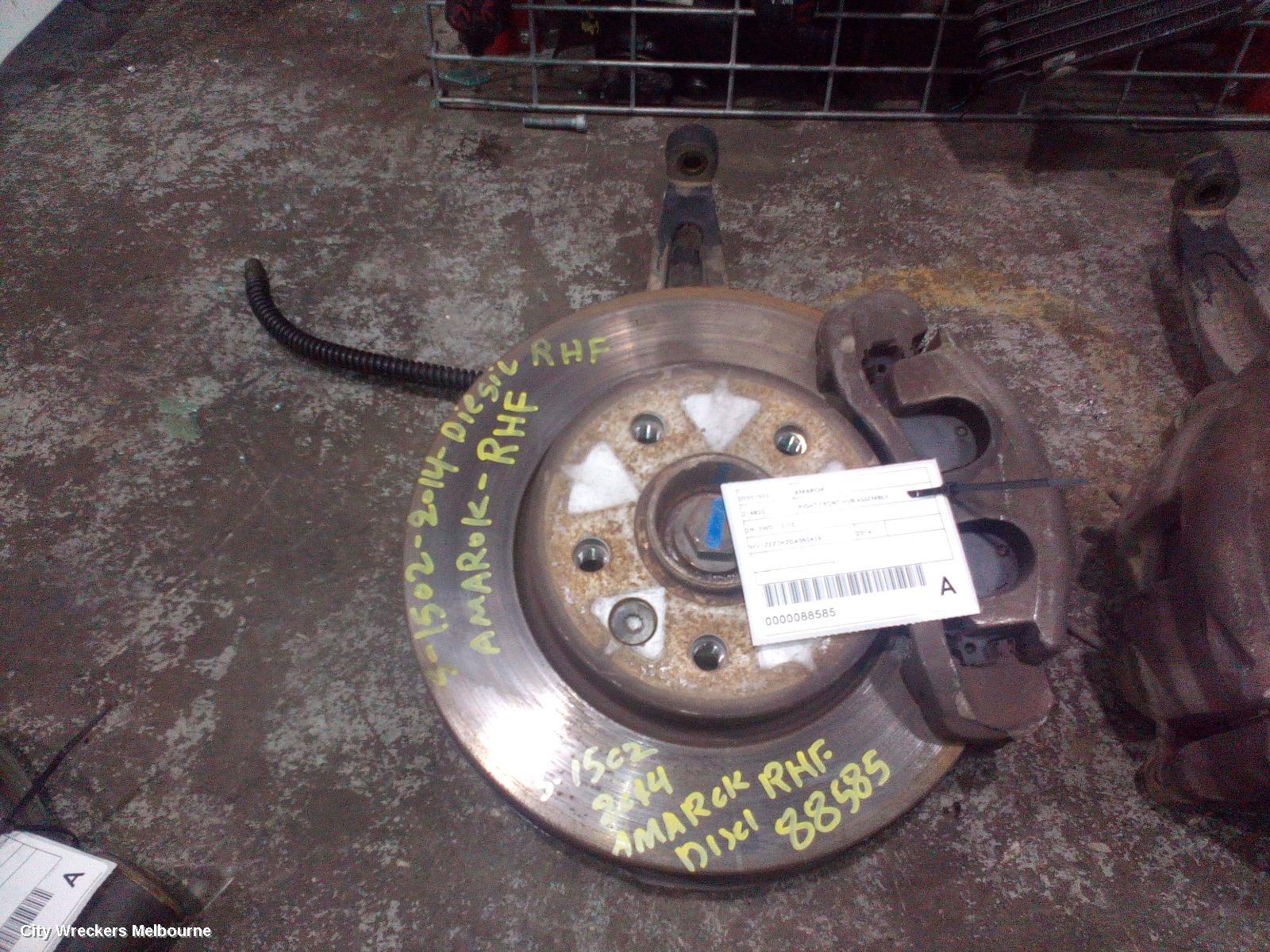 VOLKSWAGEN AMAROK RIGHT FRONT HUB ASSEMBLY, MANUAL, RWD/AWD, DIESEL, 2.0, 2H, 12/2010 ONWARDS - Image 1