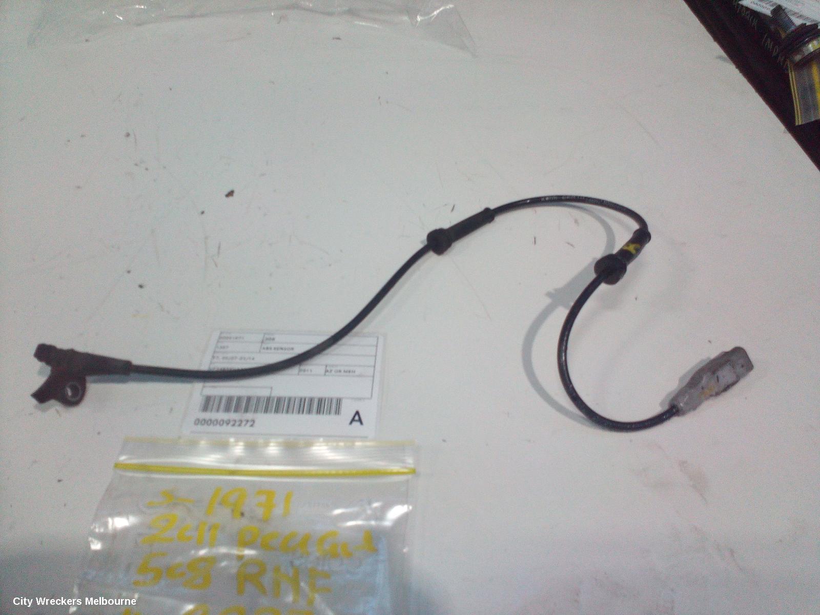 PEUGEOT 308 ABS SENSOR, RH FRONT, T7, 09/2007 - 09/2014 - Image 1