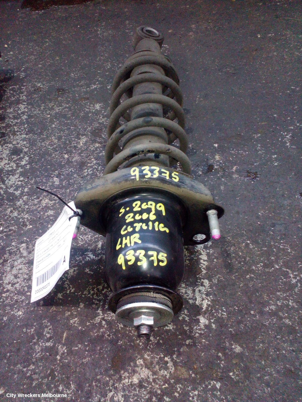 TOYOTA COROLLA LEFT REAR STRUT, ZZE122, STANDARD TYPE, 12/2001 - 06/2007 - Image 1