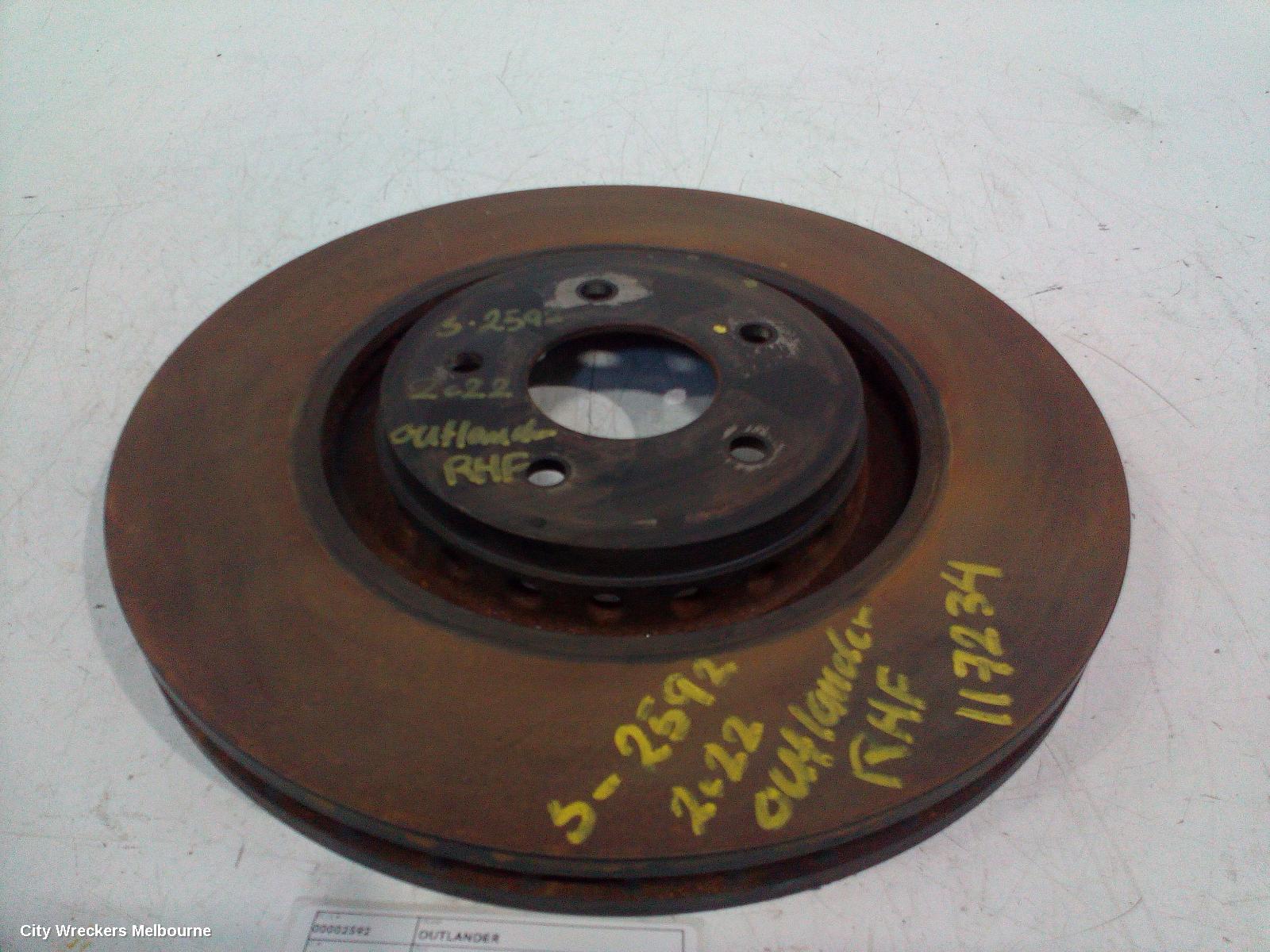 MITSUBISHI OUTLANDER FRONT BRAKE DISC/DRM, ZM, 08/2021 ONWARDS - Image 1