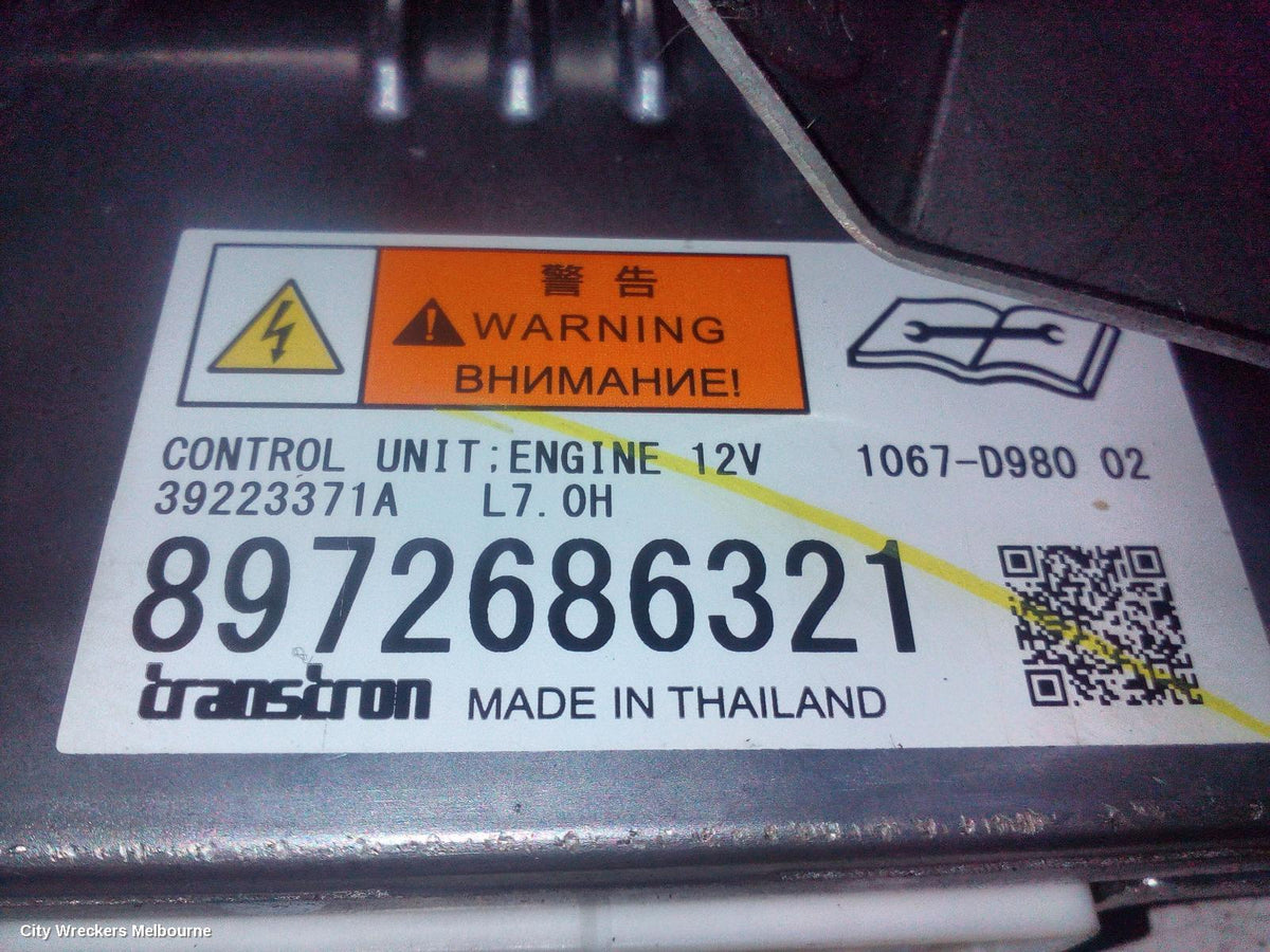 ISUZU DMAX ECU, RG, ENGINE ECU, 3.0, DIESEL, TURBO, P/N 8972686321, ECU ONLY, 07/2020 ONWARDS - Image 3