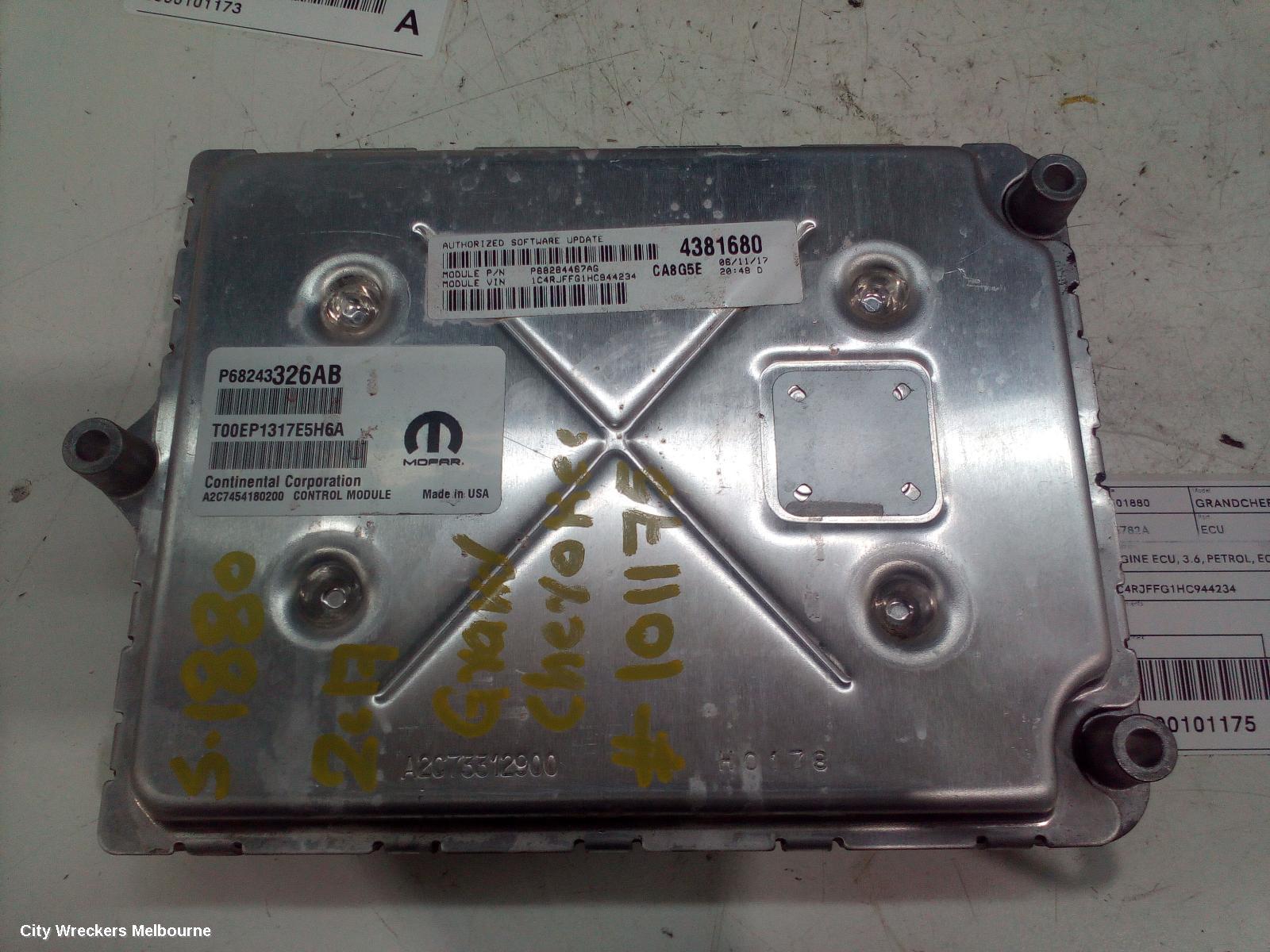 JEEP GRANDCHEROKEE ECU, ENGINE ECU, 3.6, PETROL, ECU ONLY, WK, 10/2010 - 02/2022 - Image 1