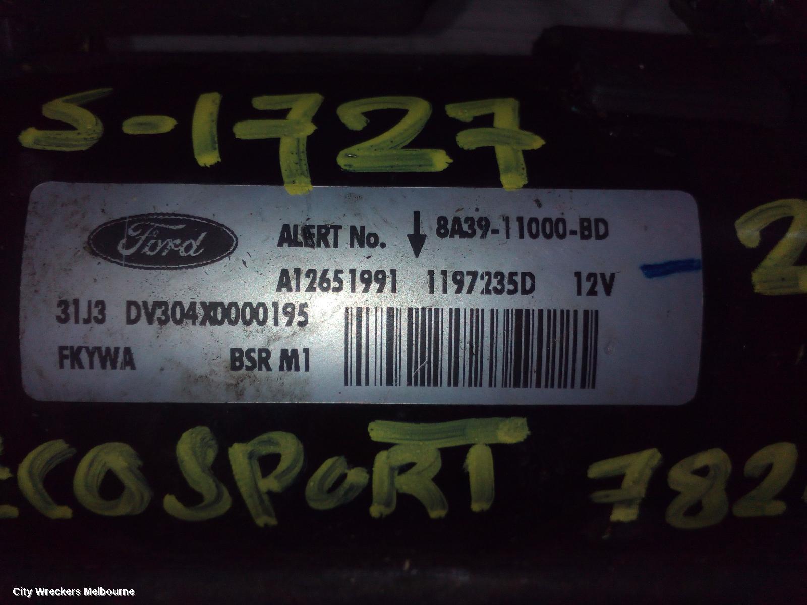 FORD ECOSPORT STARTER, PETROL, 1.5, BK, 12/2013 - 09/2017 - Image 1