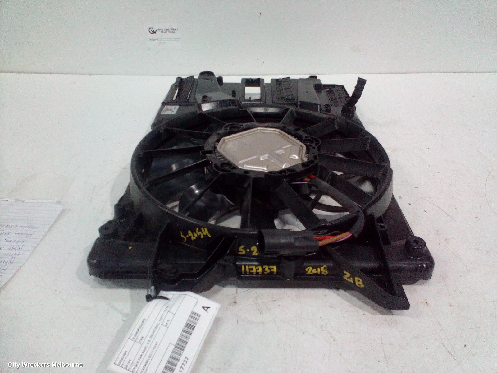 HOLDEN COMMODORE FAN, SINGLE FAN ASSY, 2.0, ZB,PETROL, 10/2017 - 12/2020 - Image 1