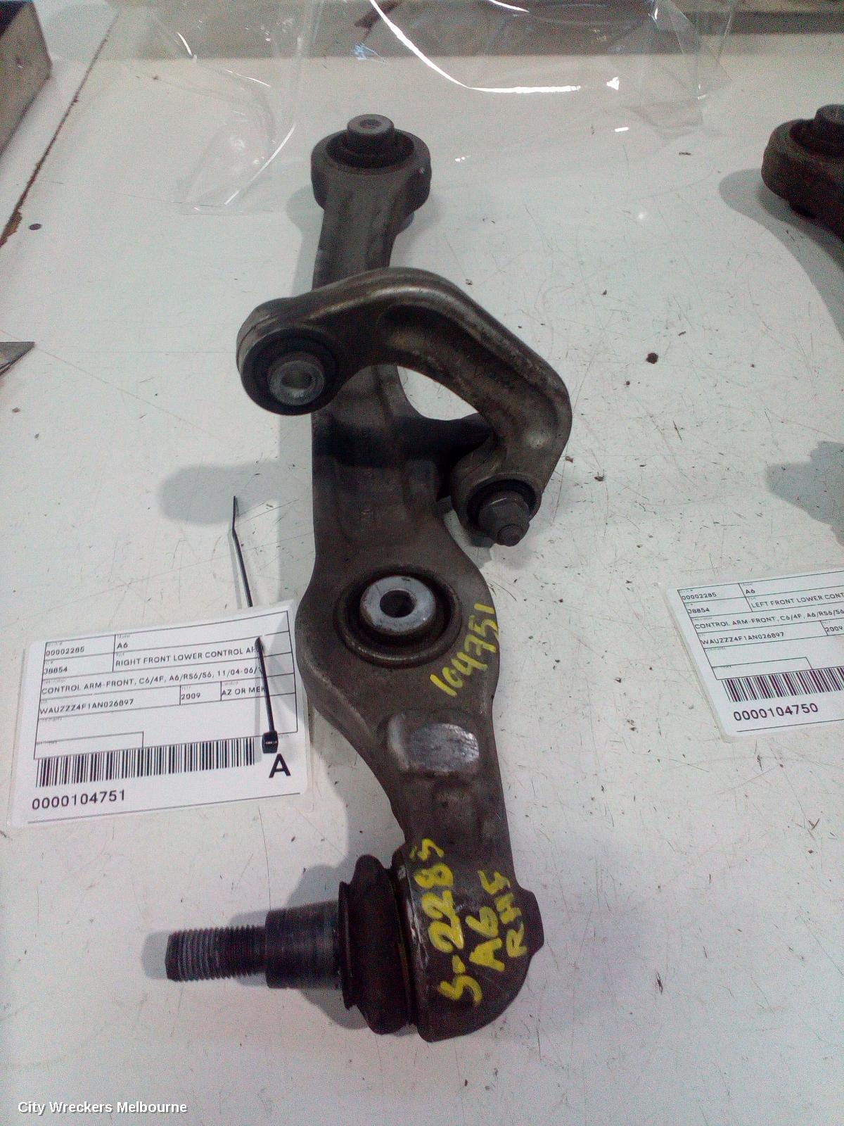AUDI A6 RIGHT FRONT LOWER CONTROL ARM, CONTROL ARM-FRONT, C6/4F, A6/RS6/S6, 11/2004 - 06/2011 - Image 1