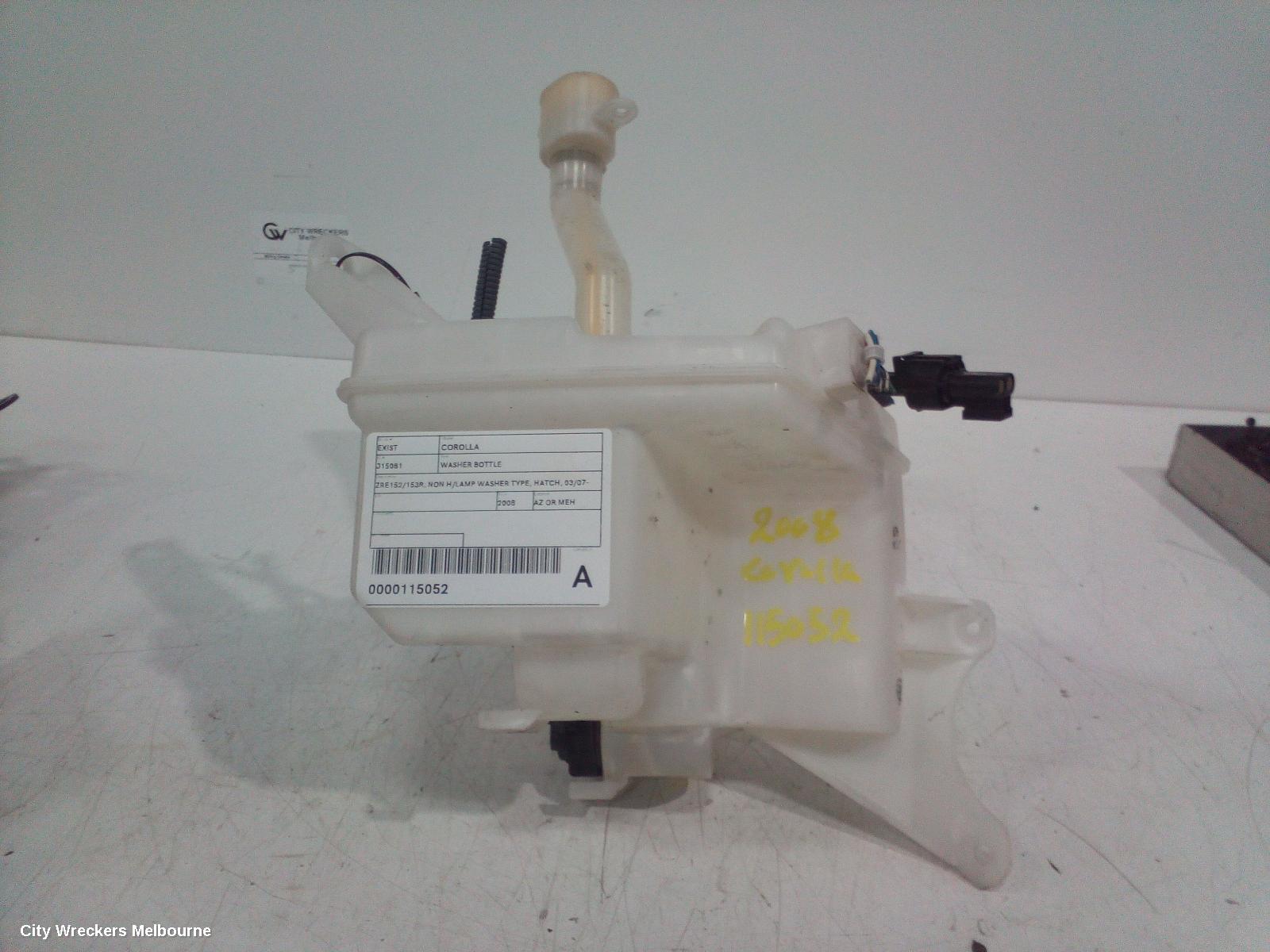 TOYOTA COROLLA WASHER BOTTLE, ZRE152/20153R, NON H/LAMP WASHER TYPE, HATCH, 03/2007 - 09/2012 - Image 1