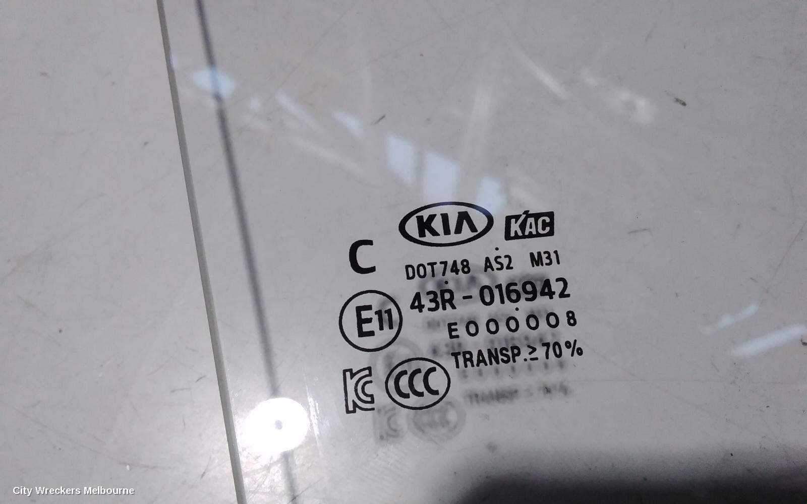 KIA RIO RIGHT REAR DOOR WINDOW, YB, 12/2016 - 06/2023 - Image 3