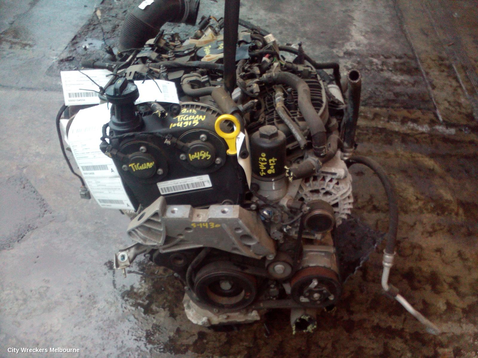 VOLKSWAGEN TIGUAN ENGINE, PETROL, 2.0, TURBO, CZPA CODE, 5NA, 06/2016 ONWARDS - Image 1