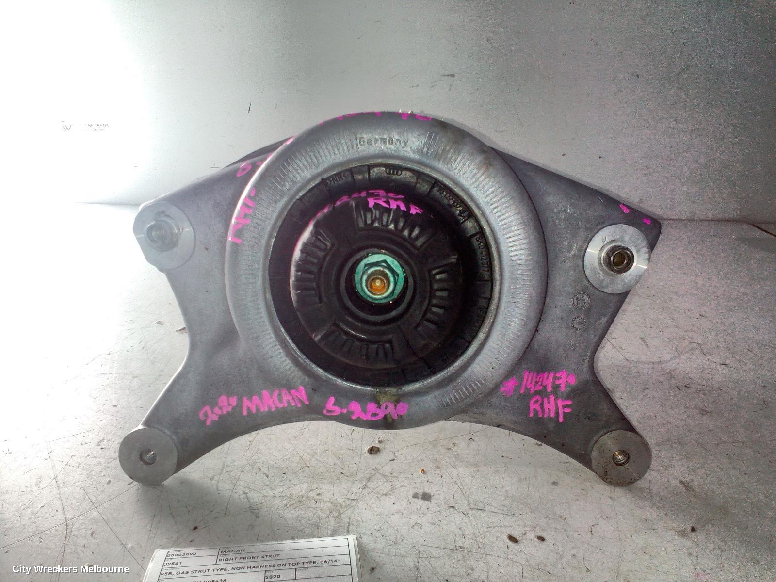 PORSCHE MACAN RIGHT FRONT STRUT, 95B, GAS STRUT TYPE, NON HARNESS ON TOP TYPE, 06/2014 ONWARDS - Image 2