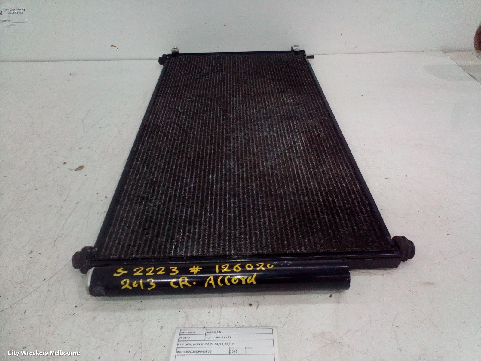 HONDA ACCORD A/C CONDENSER, 9TH GEN, NON HYBRID, 05/2013 - 08/2019 - Image 1