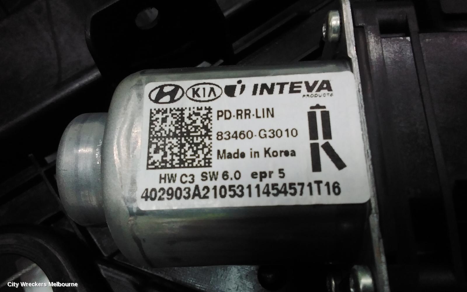 HYUNDAI I30 RIGHT REAR WND REG/MOTOR, PD, HATCH (S. KOREA VIN KMHH), DOOR REG ASSY (REG AND MOTOR), 03/2017 ONWARDS - Image 3