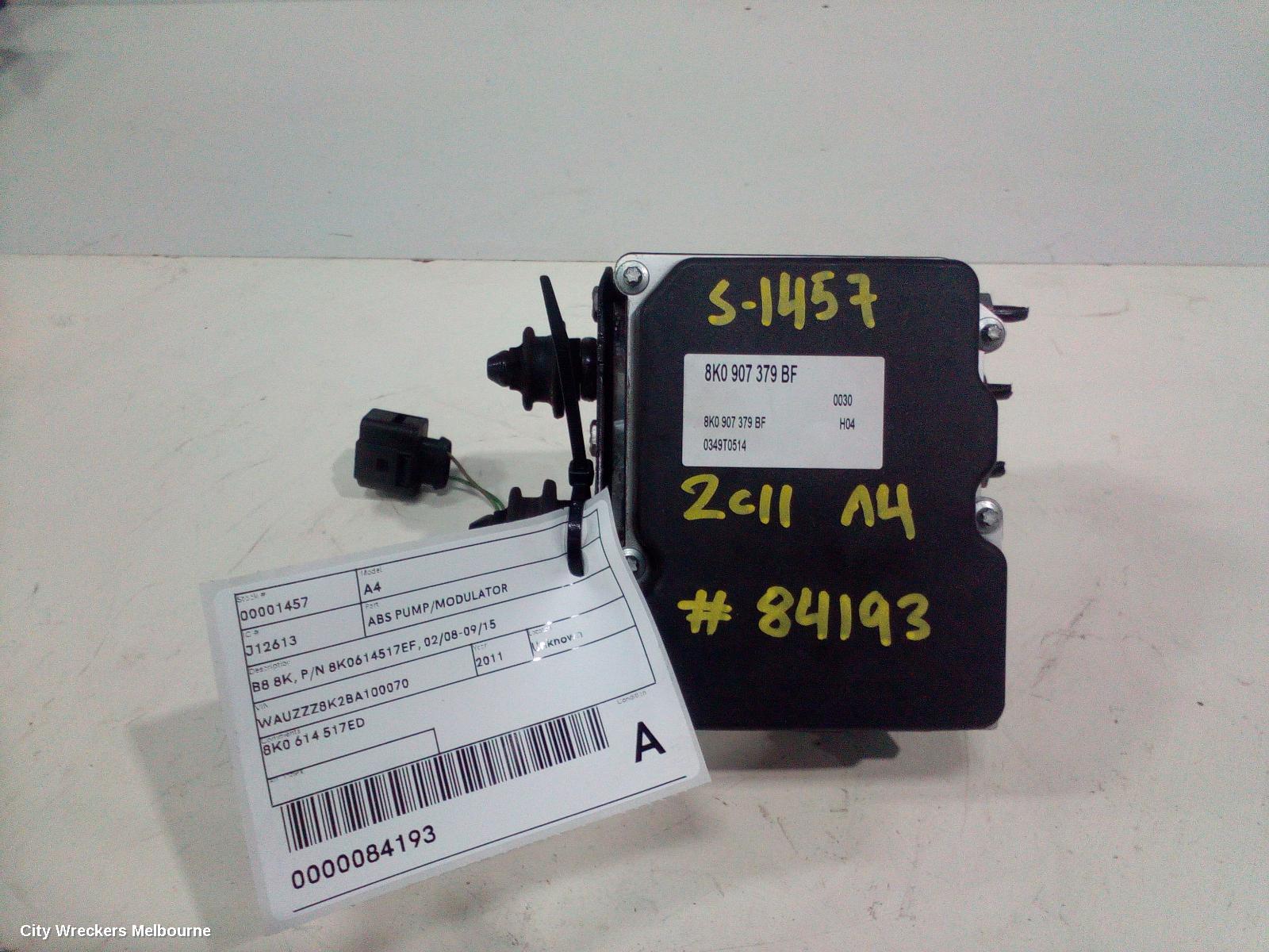 AUDI A4 ABS PUMP/MODULATOR, B8 8K, P/N 8K0614517EF, 02/2008 - 09/2015 - Image 2