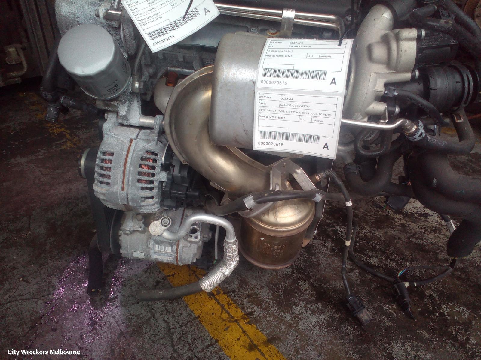 SKODA OCTAVIA CATALYTIC CONVERTER, DOWNPIPE-CAT TYPE, 1.4, PETROL, CAXA CODE, 1Z, 08/2010 - 10/2013 - Image 1