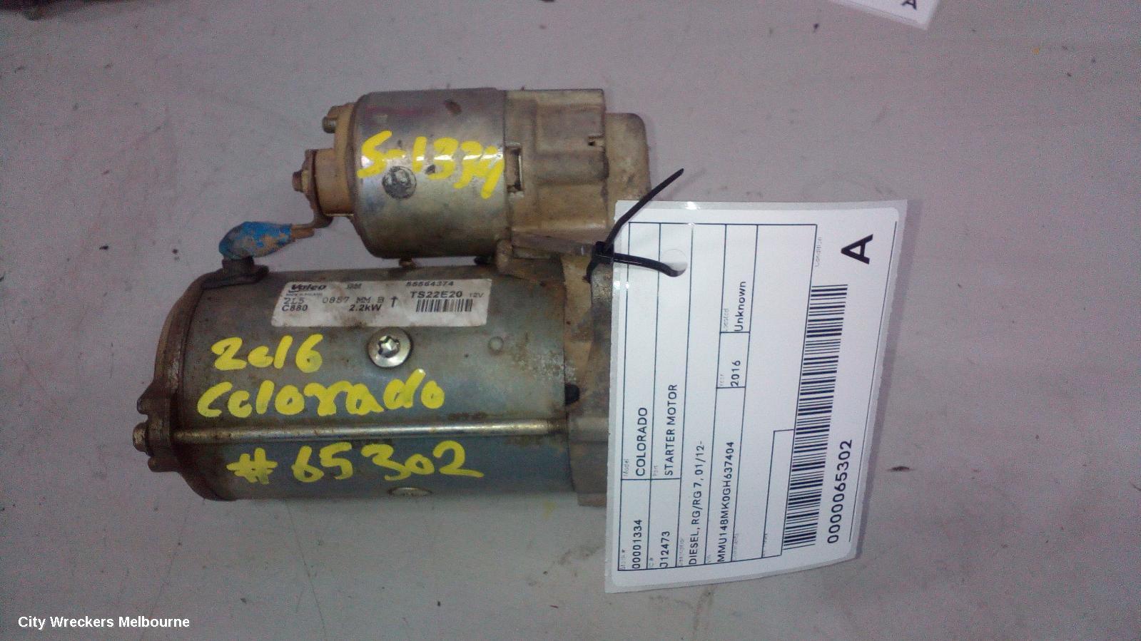 HOLDEN COLORADO STARTER, DIESEL, RG/RG7, 07/2016 - 12/2020 - Image 2