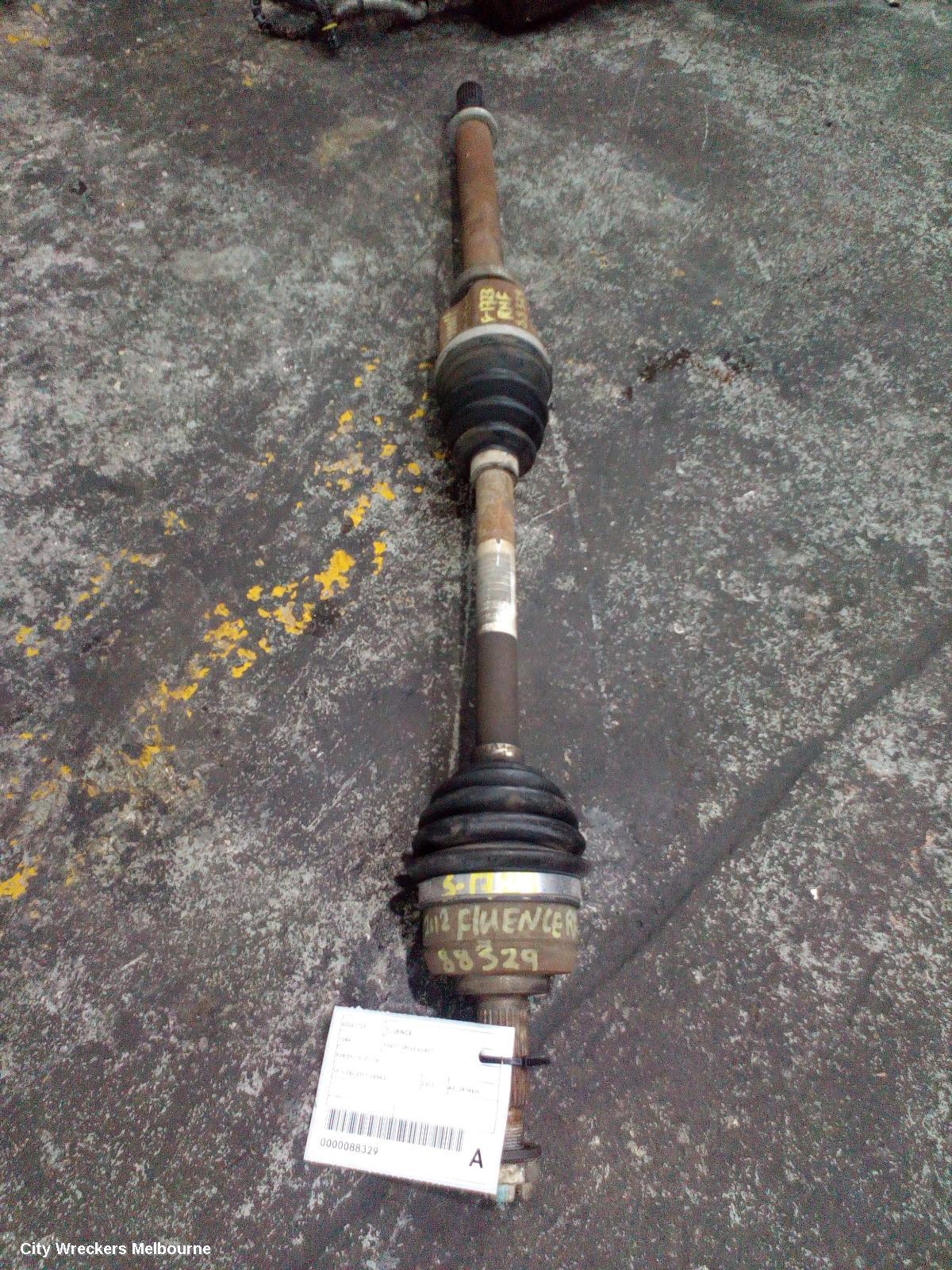 RENAULT FLUENCE RIGHT DRIVESHAFT, X38 09/2010 - 01/2016 - Image 1