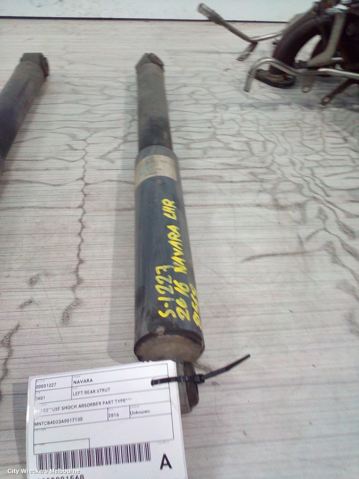 NISSAN NAVARA LEFT REAR STRUT, NP300**USE SHOCK ABSORBER PART TYPE*** - Image 2