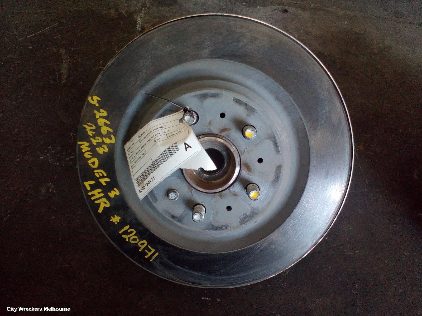 TESLA MODEL 3 LEFT REAR HUB ASSEMBLY, RWD, STANDARD BRAKE TYPE, 1ST GEN, 06/2019 ONWARDS - Image 2