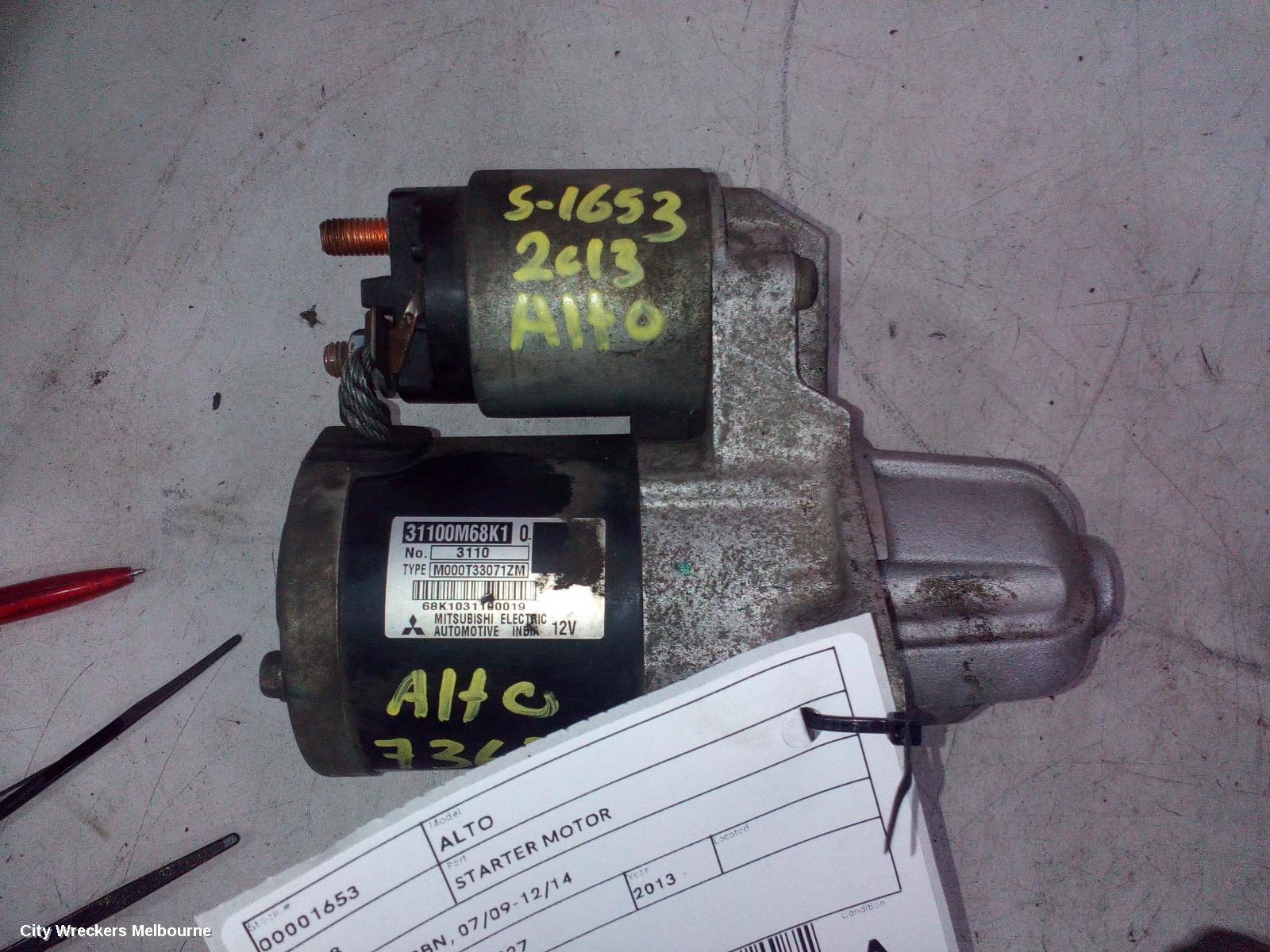 SUZUKI ALTO STARTER, GF, 1.0, K10BN, 07/2009 - 12/2014 - Image 2