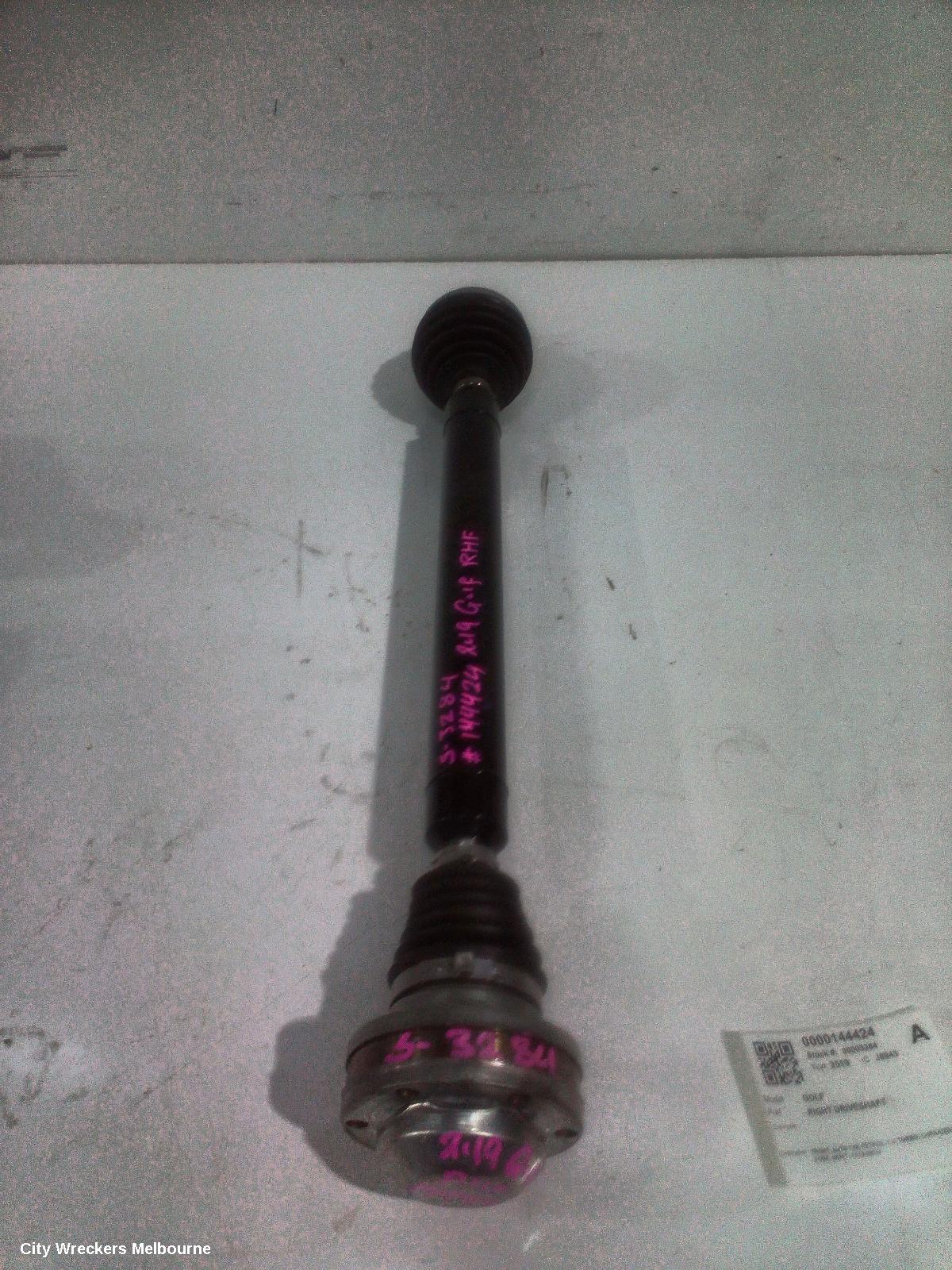 VOLKSWAGEN GOLF RIGHT DRIVESHAFT, FRONT, AUTO T/M, PETROL, 1.4, TURBO, CHPA/CZDA CODE, GEN 7, 11/2012 - 08/2020 - Image 2