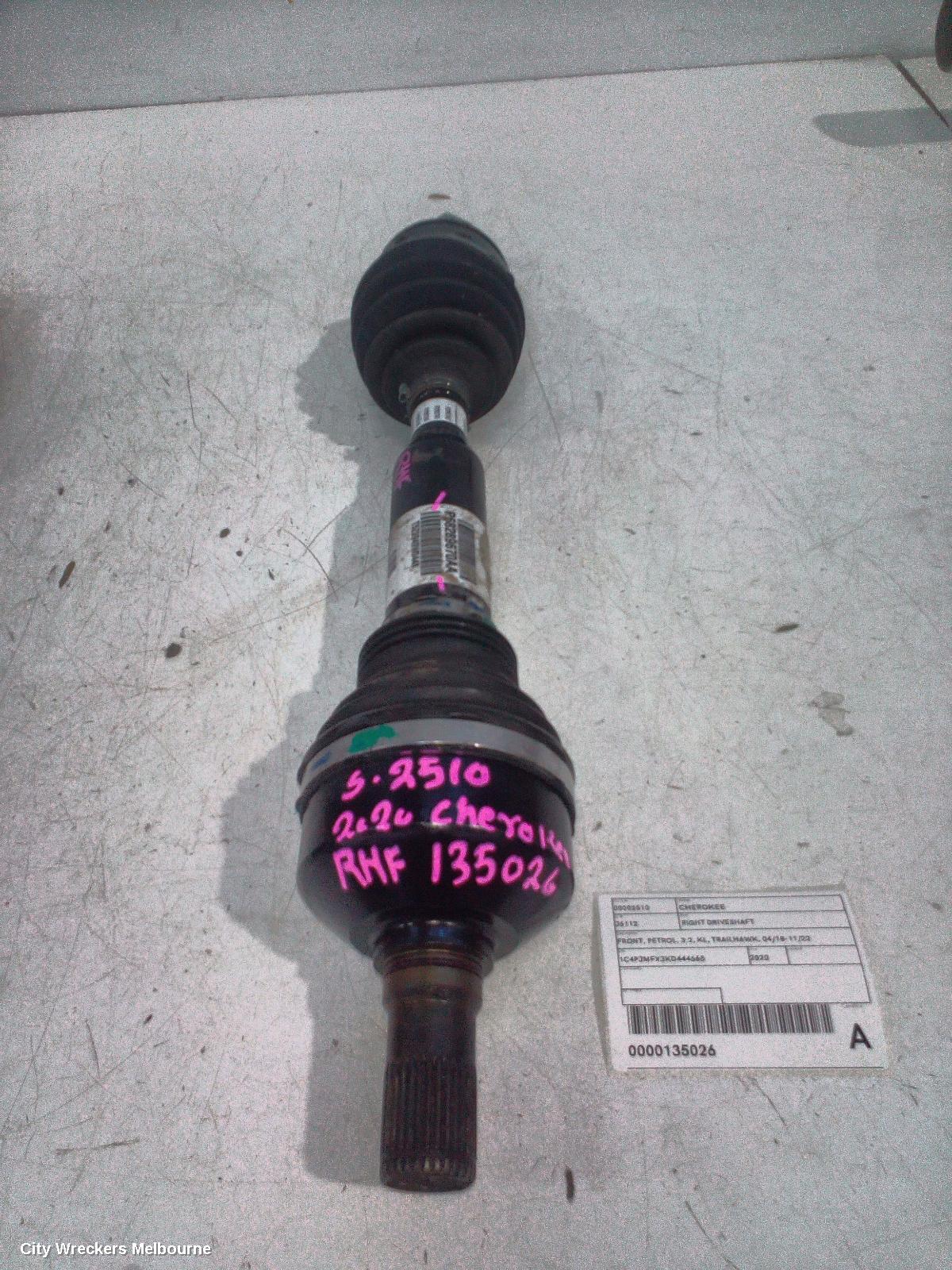 JEEP CHEROKEE RIGHT DRIVESHAFT, FRONT, PETROL, 3.2, KL, TRAILHAWK, 04/2018 - 11/2022 - Image 1