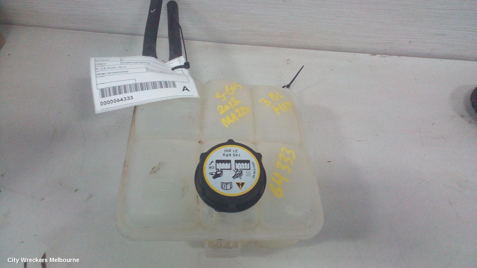 MAZDA 3 OVERFLOW BOTTLE, BL, 2.0, 04/2009 - 10/2013 - Image 1