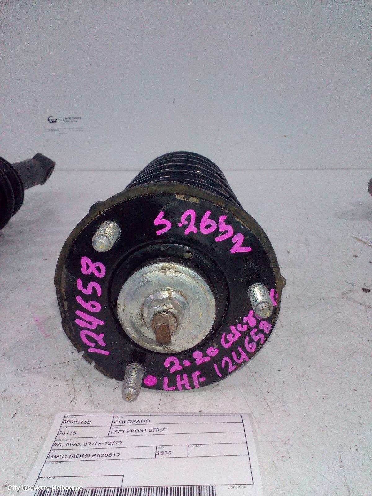 HOLDEN COLORADO LEFT FRONT STRUT, RG, 2WD, 07/2016 - 12/2020 - Image 1