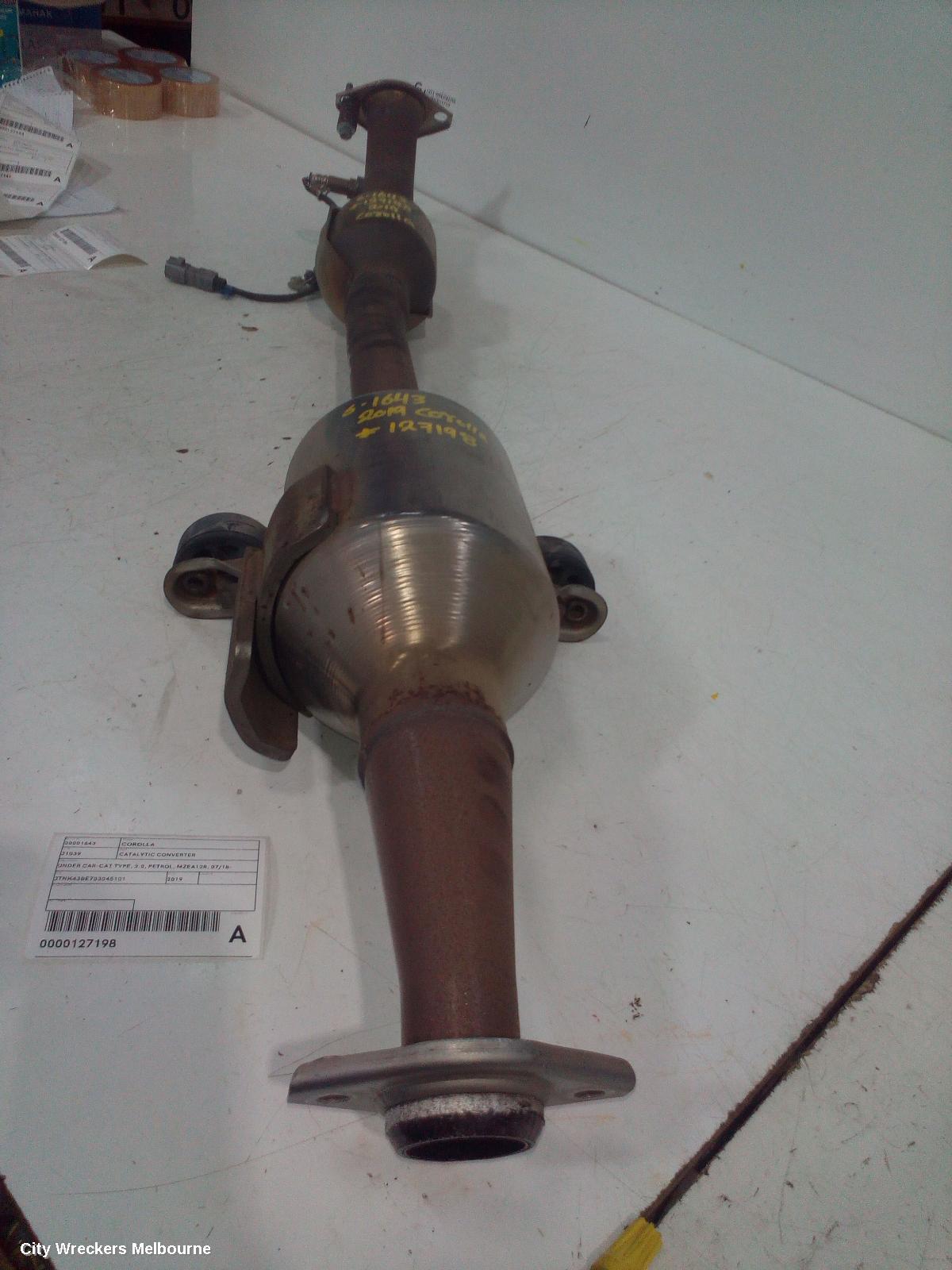 TOYOTA COROLLA CATALYTIC CONVERTER, UNDER CAR-CAT TYPE, 2.0, PETROL, MZEA12R, 07/2018 ONWARDS - Image 1