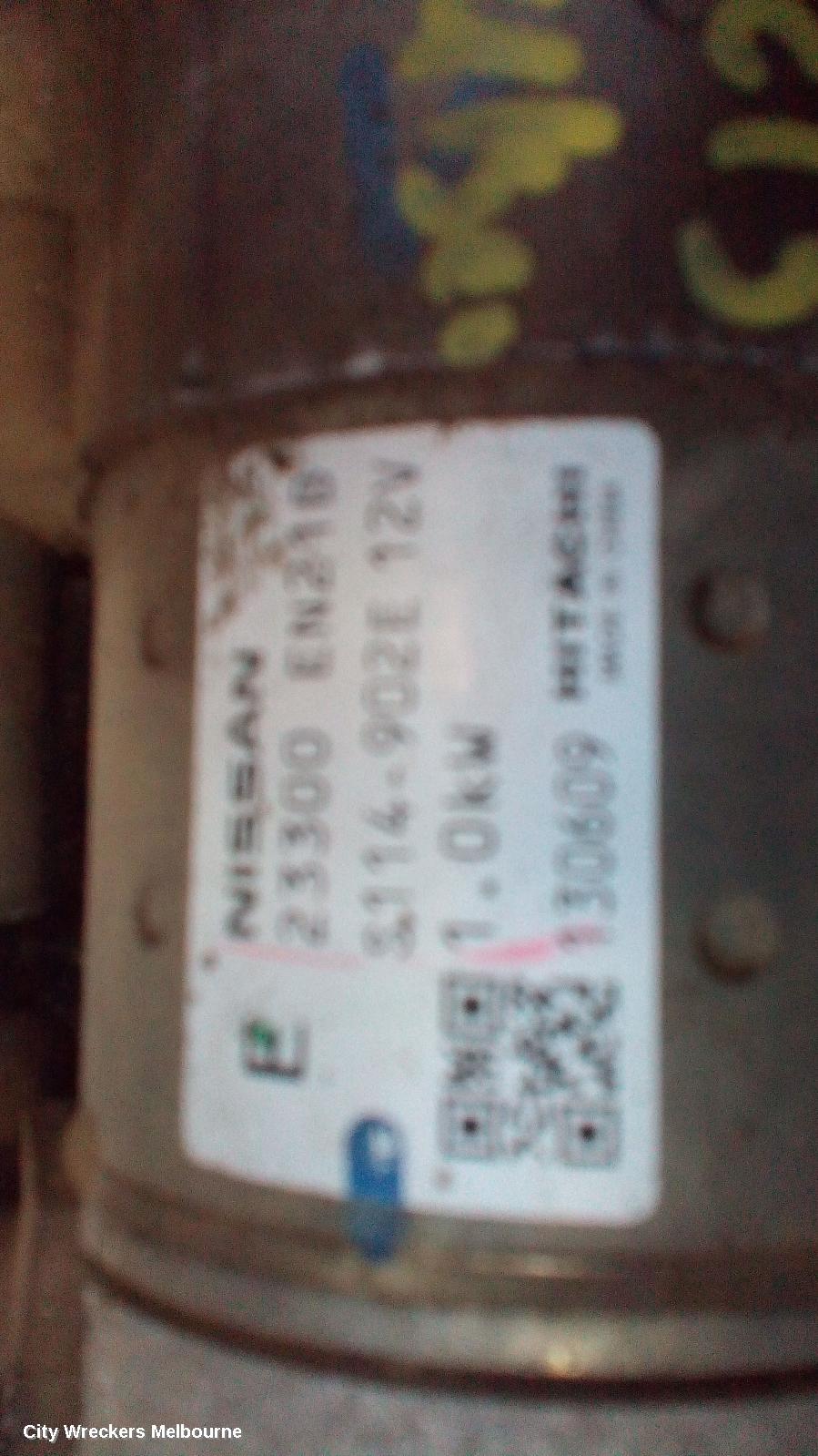 NISSAN PULSAR STARTER, PETROL, 1.8, MRA8DE, B17/C12, 12/2012 - 12/2017 - Image 1