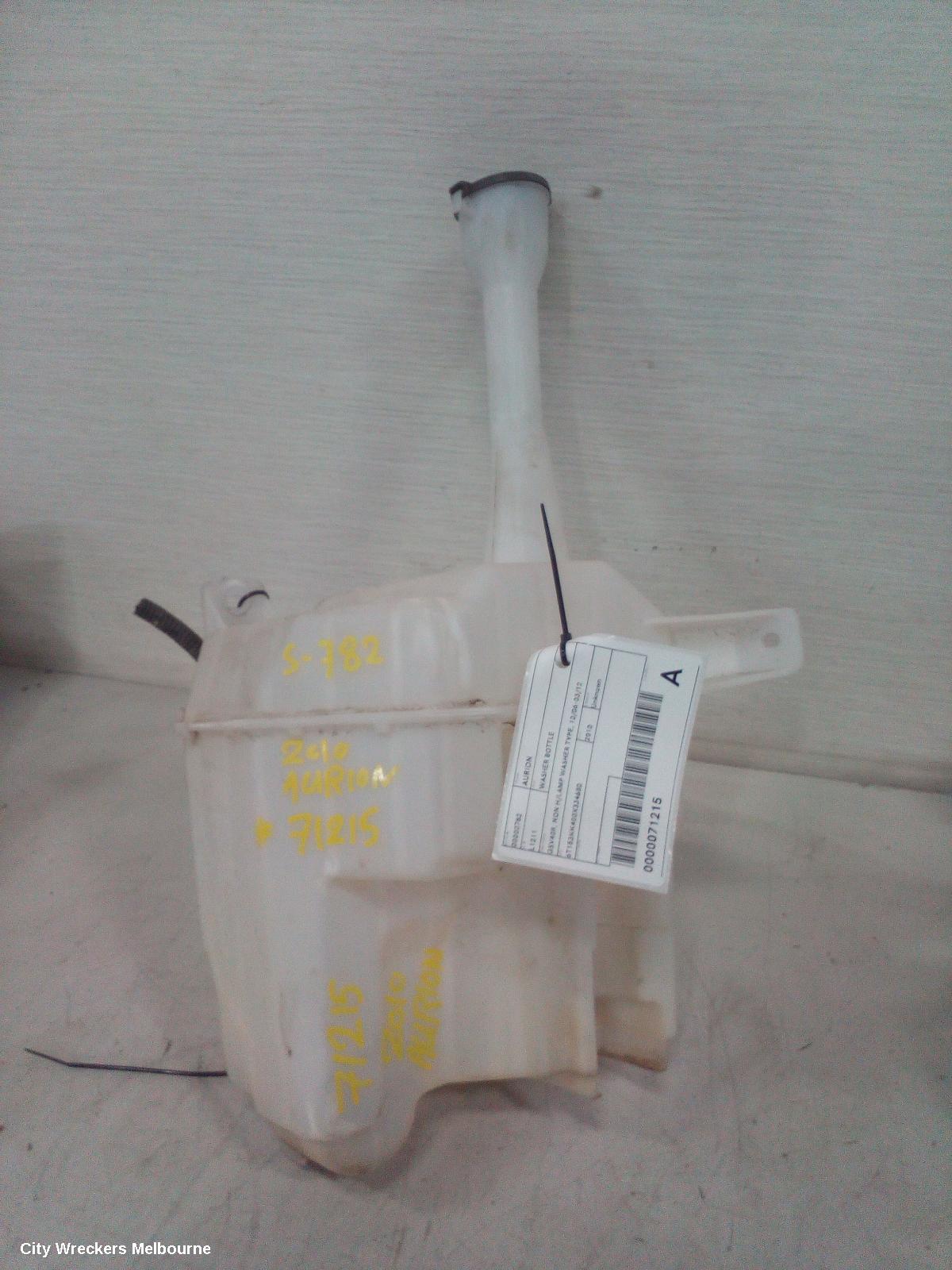 TOYOTA AURION WASHER BOTTLE, GSV40R, NON H/LAMP WASHER TYPE, 10/2006 - 03/2012 - Image 1