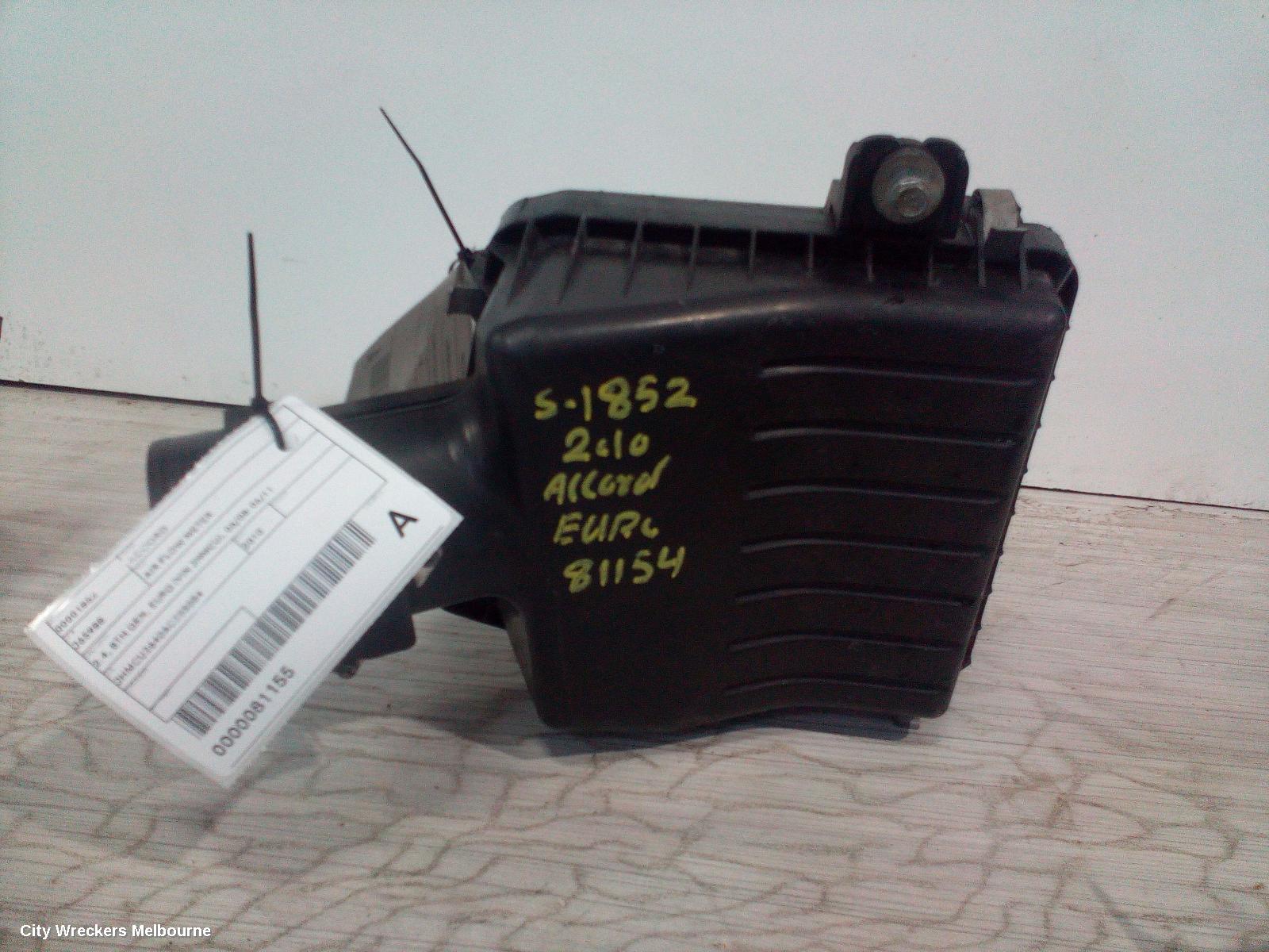 HONDA ACCORD AIR CLEANER/BOX, AIR CLEANER, 8TH GEN, EURO (VIN JHMCU), 2.4, K24Z3, 06/2008 - 12/2015 - Image 1